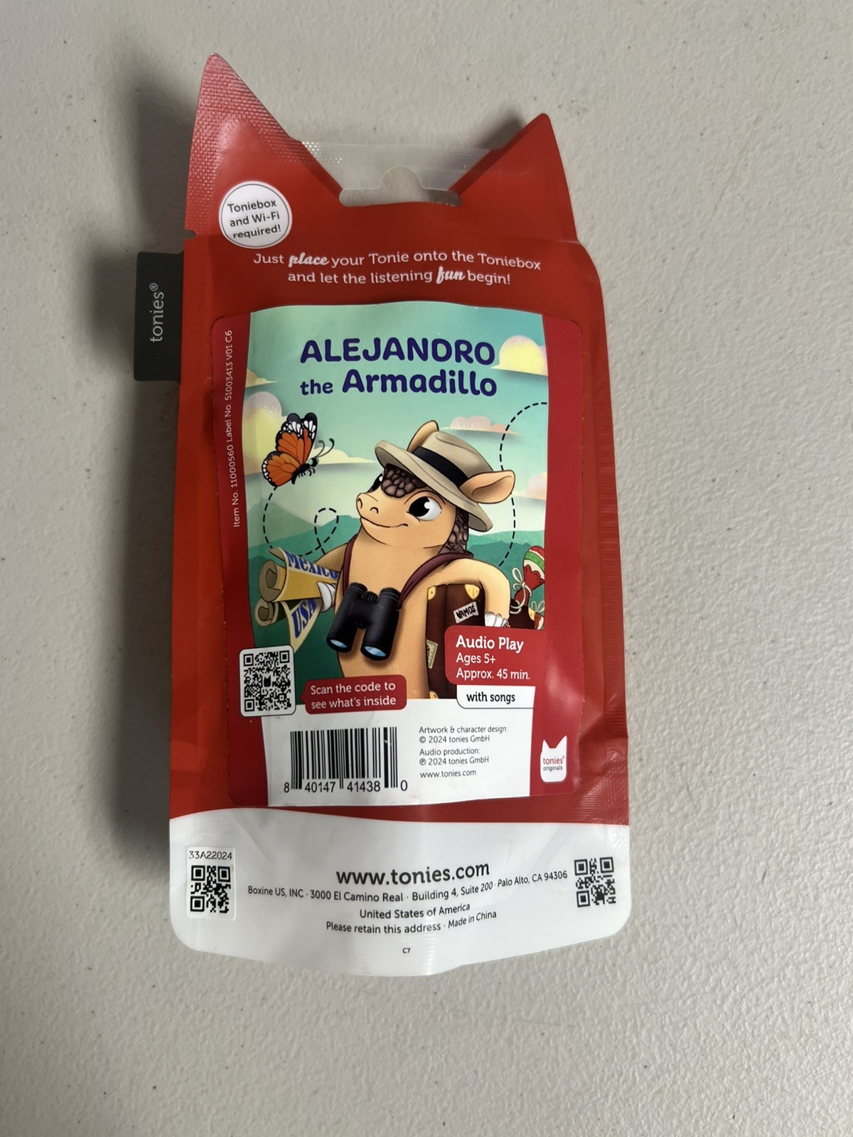 Tonies Alejandro The Armadillo Audio Character Figurine For The Toniebox NEW