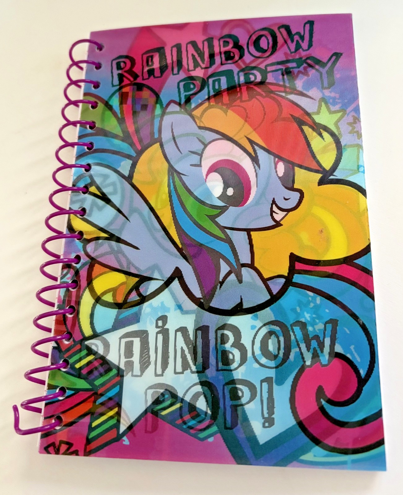 My Little Pony Journal 50 Sheets Lenticular Rainbow Dash Pinkie Pie Hasbro 2014