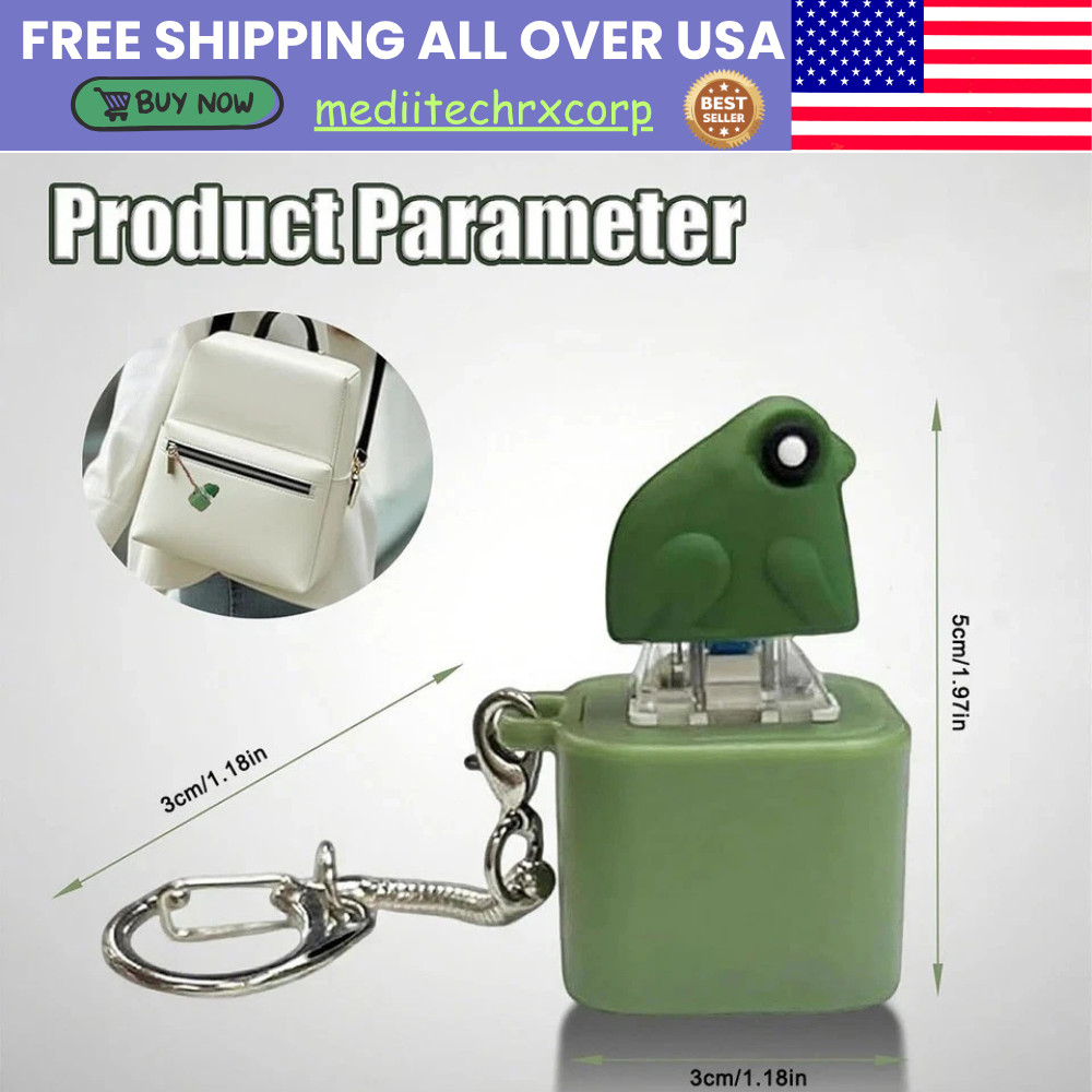 Frog Croaking Fidget Toy Adults Keyboard Clicker Frog Fidget Toys Fun Keychain