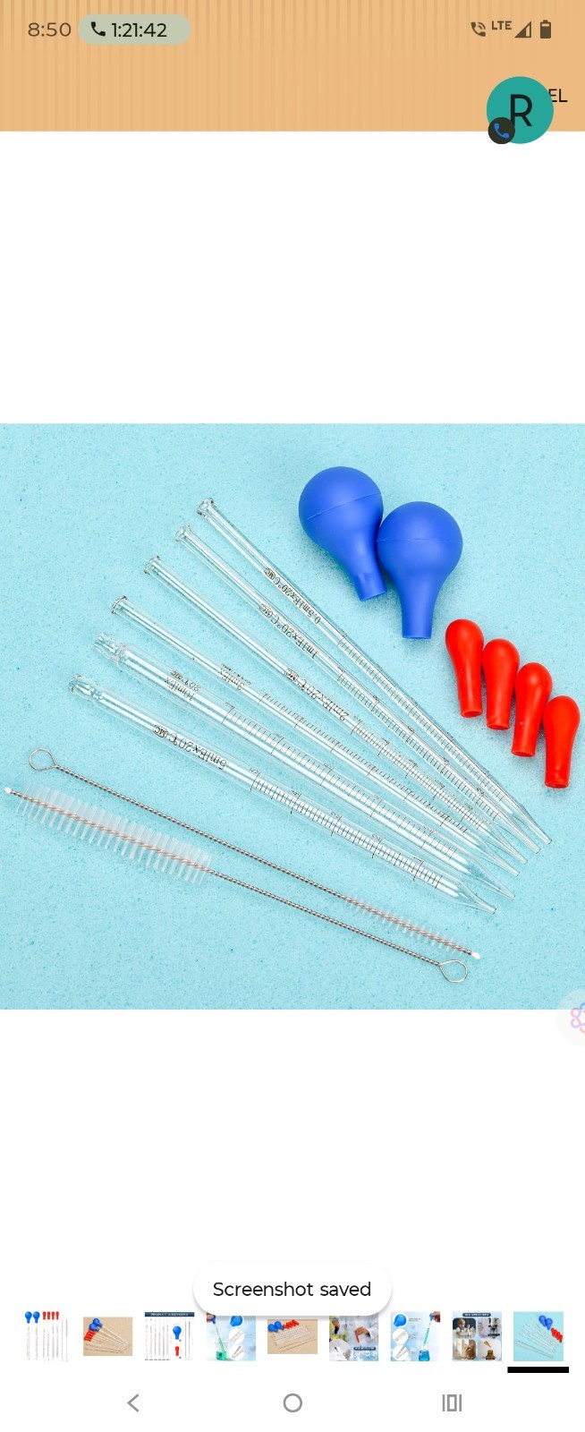 6 Pieces Glass Pipettes 10ml 5ml 3ml 2ml 1ml 0.5ml Glass Graduated Dropper Lab