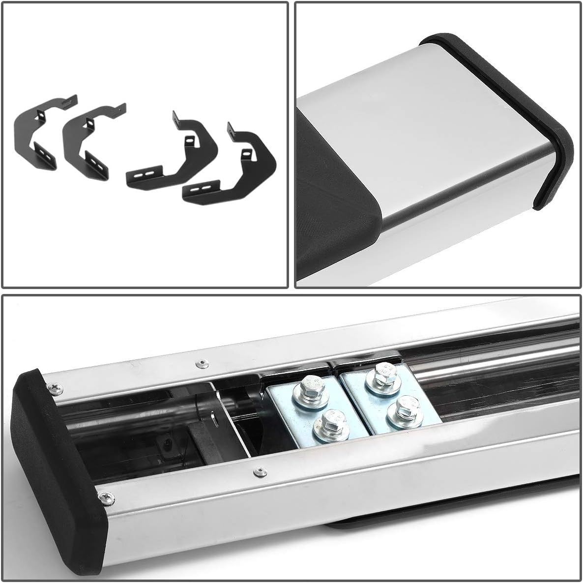 DNA 6.75 Black Running Boards for Chevy Silverado