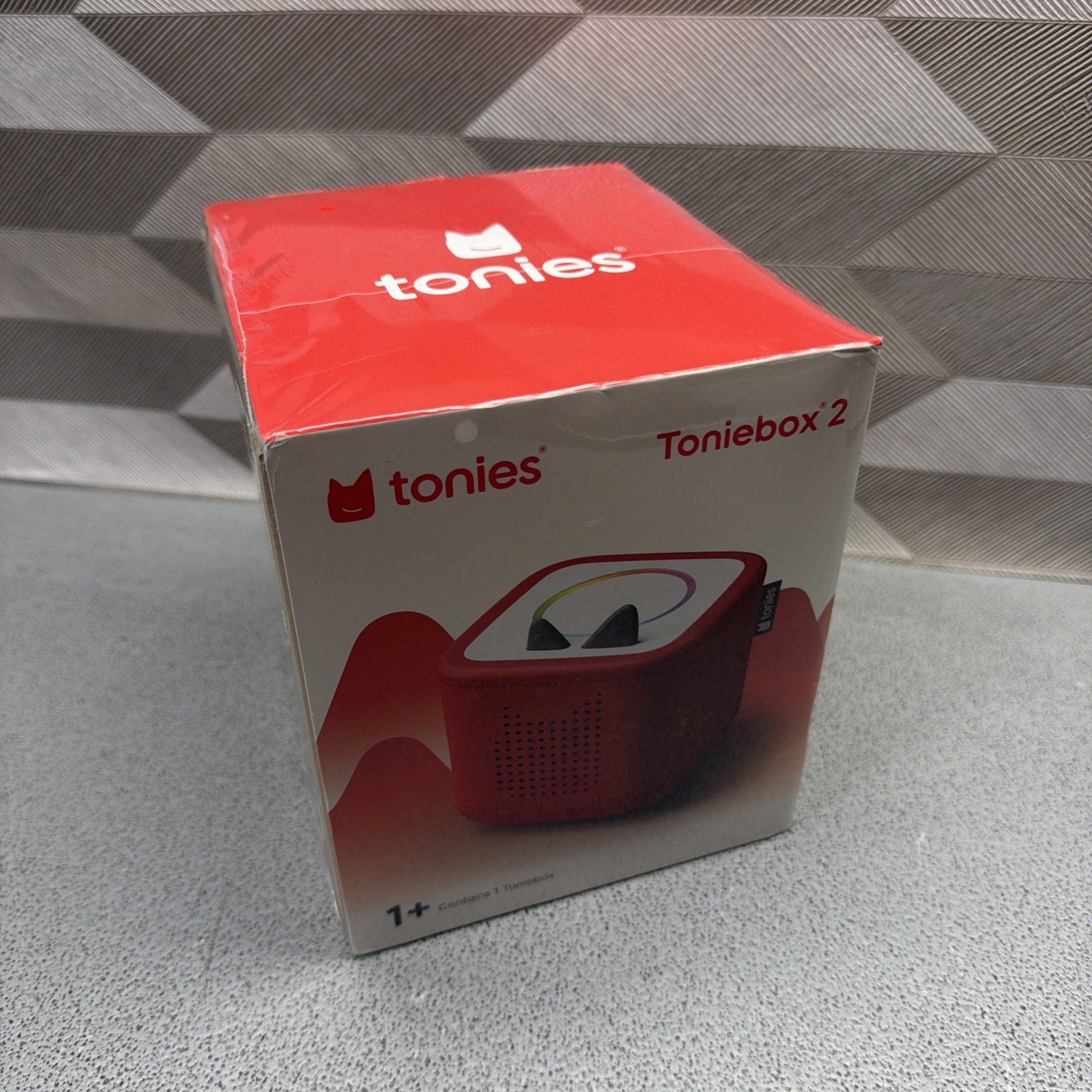 Tonies Toniebox 2 Sunset Red Screen-Free Audio Player for Kids