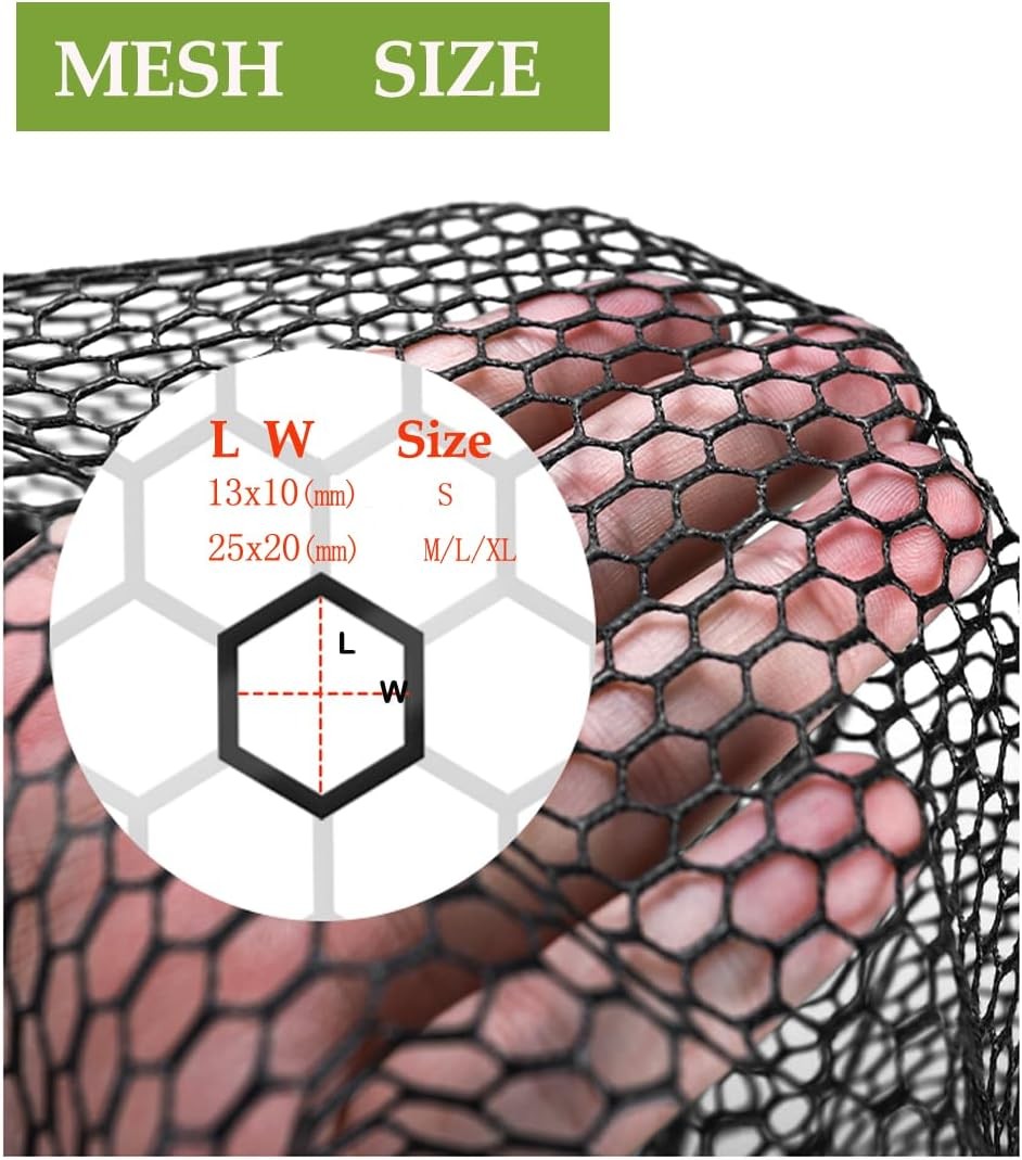 Rubber Coated Replacement Fishing Net Hook Resist for Landing Net, 24″ to 36″…