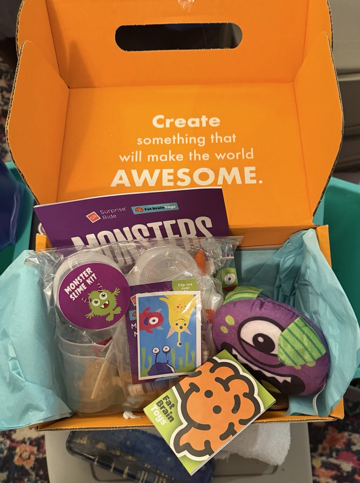 Open Unused Fat Brain Toys Surprise Ride Monster Slime Science Kit