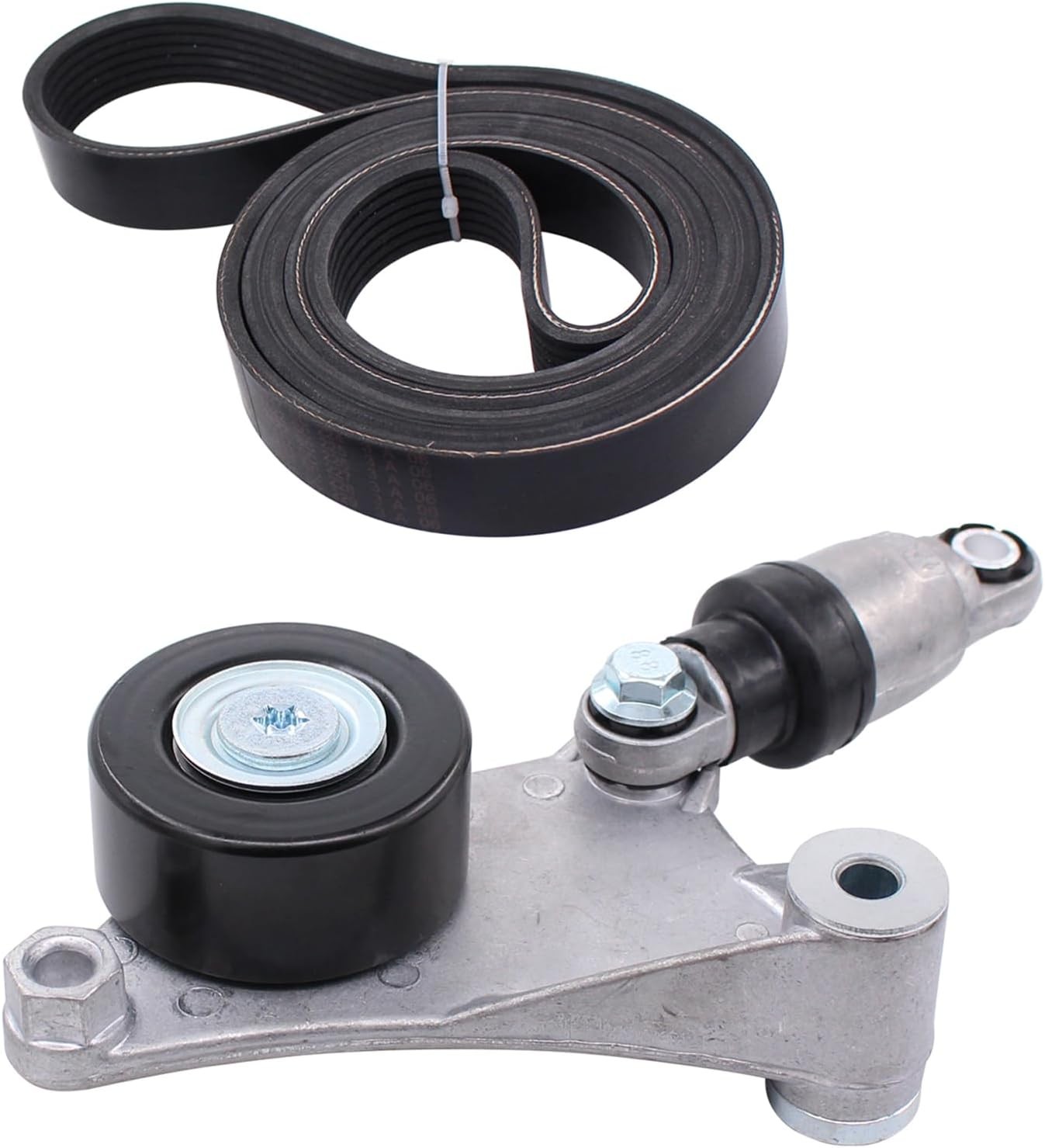 ApplianPar Drive Belt Tensioner Pulley and Serpentine Belt Component Kit for