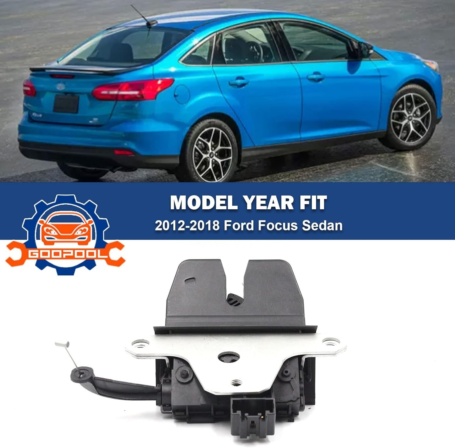 Trunk Tailgate Latch Lock Actuator Compatible with 2012-2018 Ford Focus Sedan…