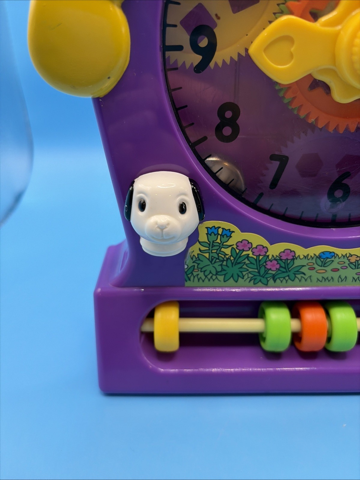 Redbox 2003 Educational Clock Toy Learn To Tell Time Gears Beads Activity Toy