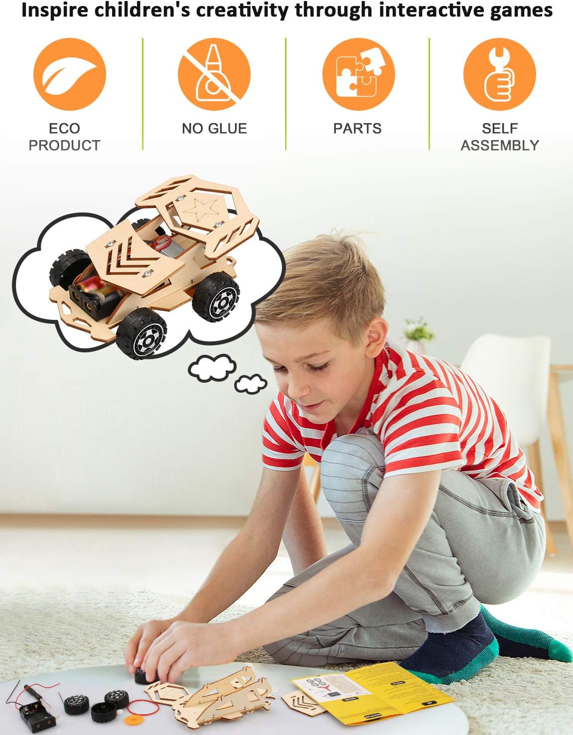 Poraxy 5 in 1 STEM Kits for Kids Age 8-10, Science Building Project Craft for 8-