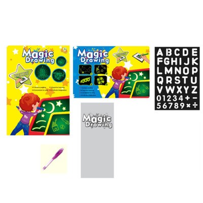 Educational Toy 3D Magic Drawing Pad Sketchpad with 8 Light Effects Puzzle Board