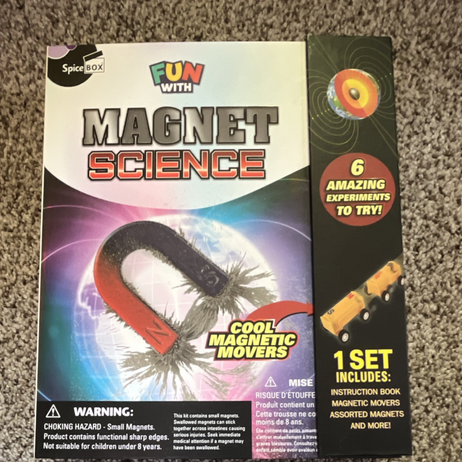 SpiceBox Fun With Magnet Science Kit for Ages 8+ Instruction Book Included