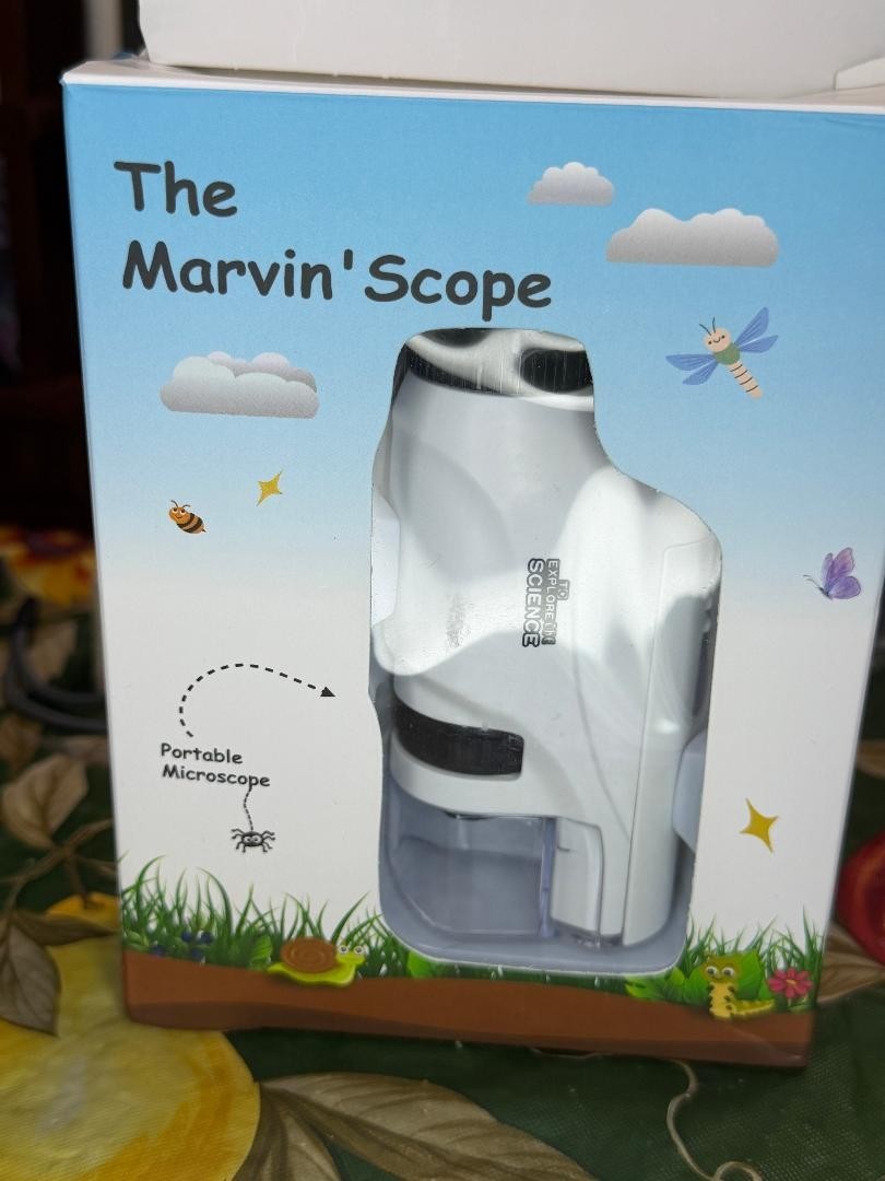 Mini Microscope for Kids The Marvin Scope for Educational Science with LED Light