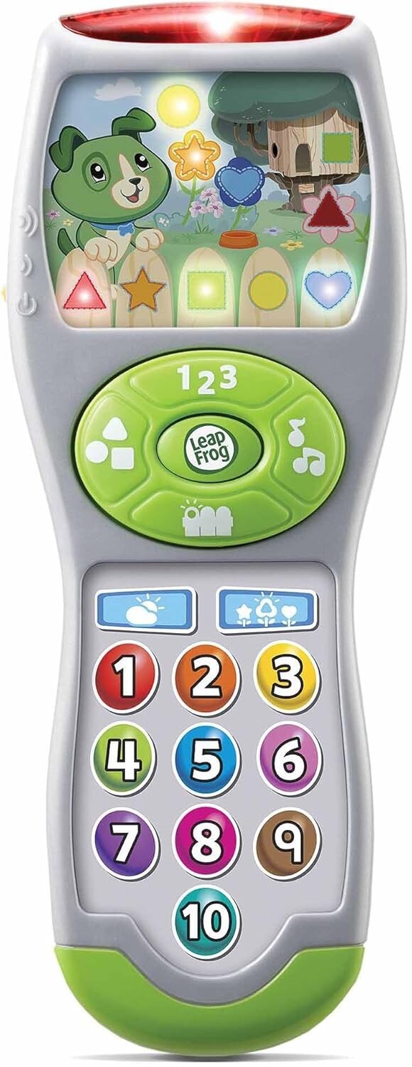 All-in-One Toddler Learning Lights Remote – Music, Shapes & Weather Fun, Green