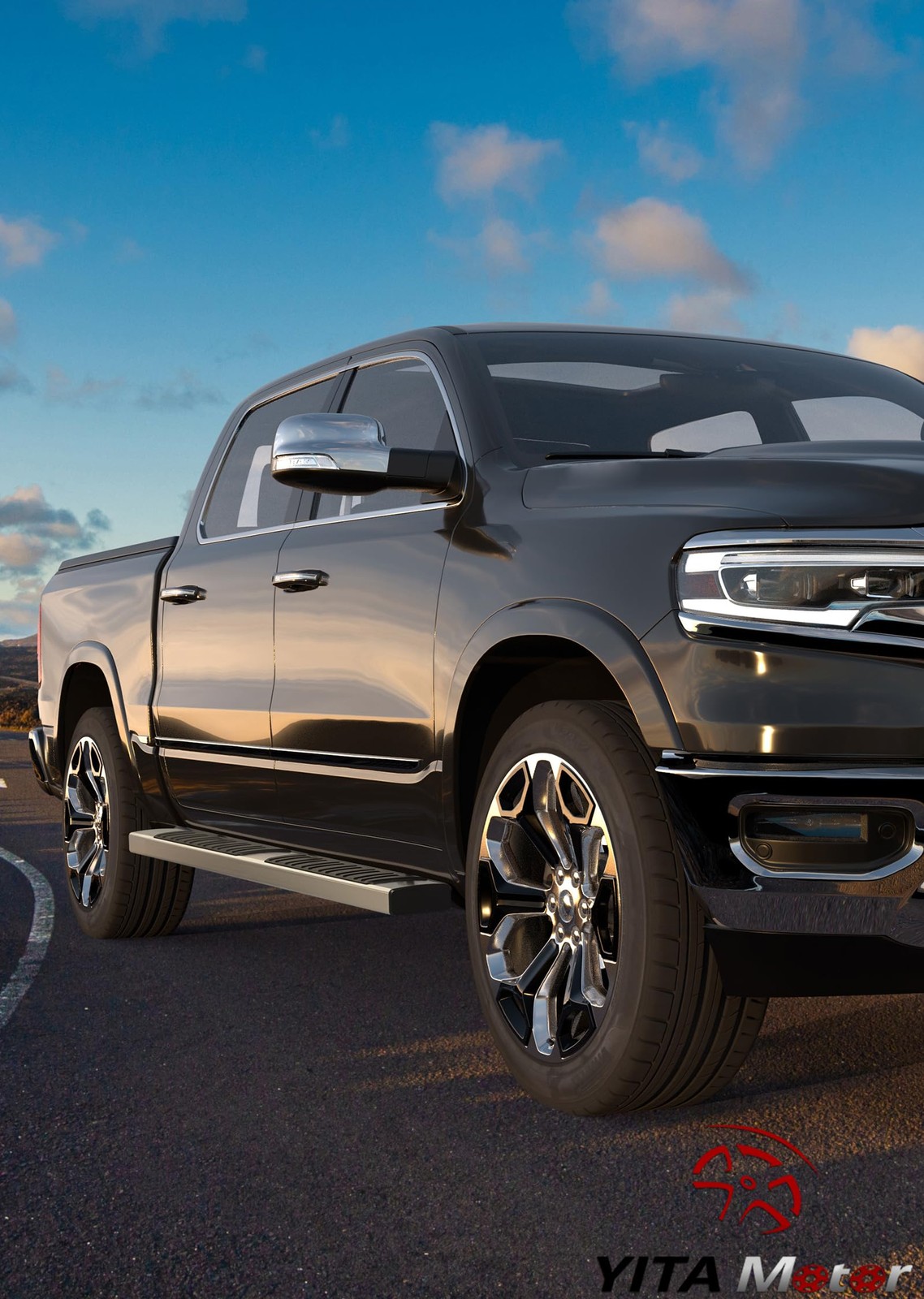 6″ Running Boards for 2009-2026 Dodge Ram 1500 2500 3500 Crew Cab Side Step Bars