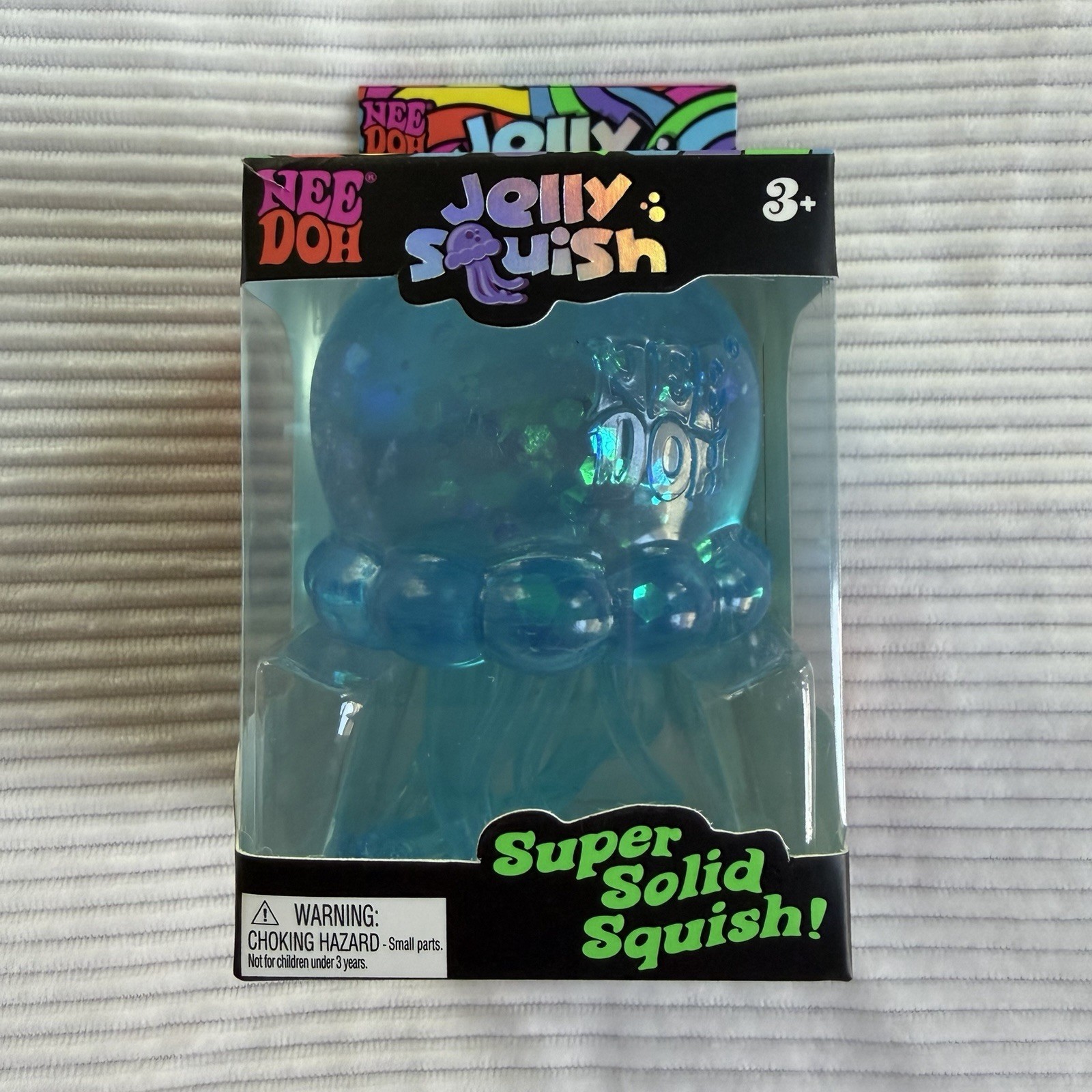 Schylling NeeDoh Jelly Squish Blue Super Solid Squish Sensory TikTok VIRAL NIB