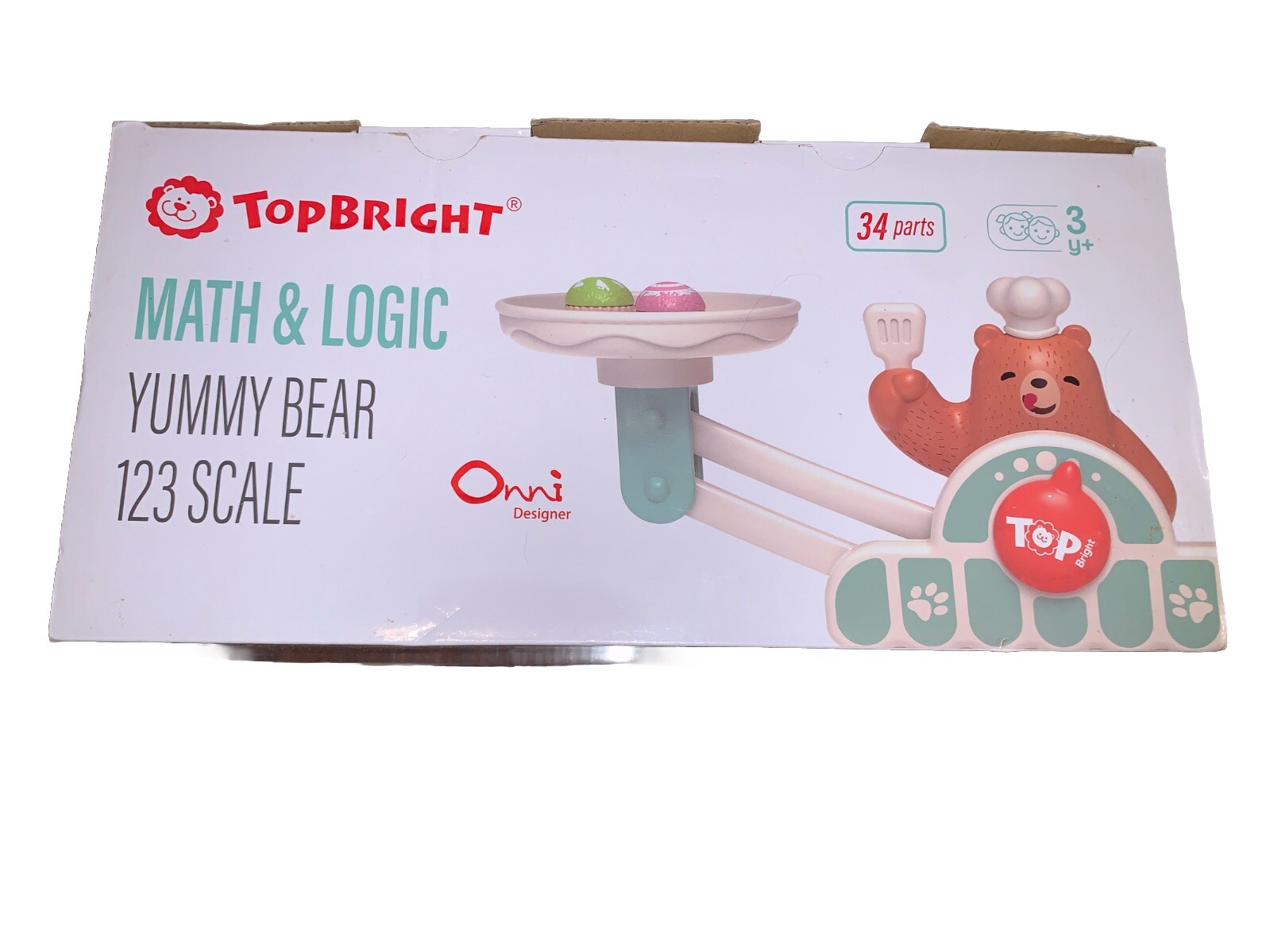 Pre School TopBright Math & Logic Yummy Bear 123 Scale Learning Toy 34 Pieces