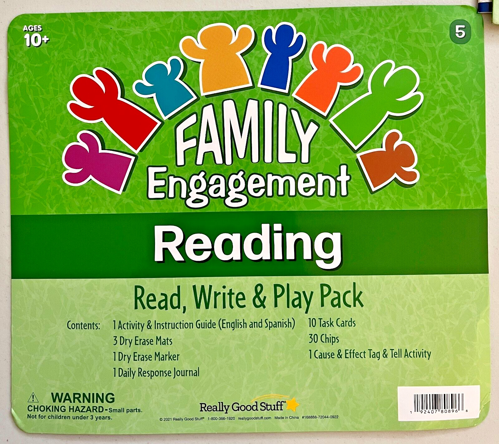 Really Good Stuff Family Engagement Reading Read, Write, and Play Pack Grade 5
