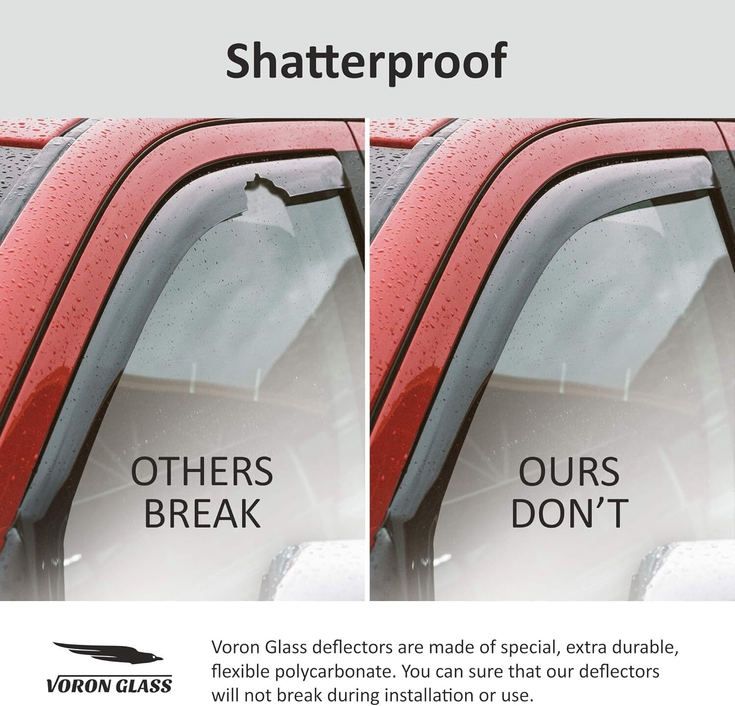 For Malibu 16-24 Voron Glass in-Channel Extra Durable Rain Guards for Chevy