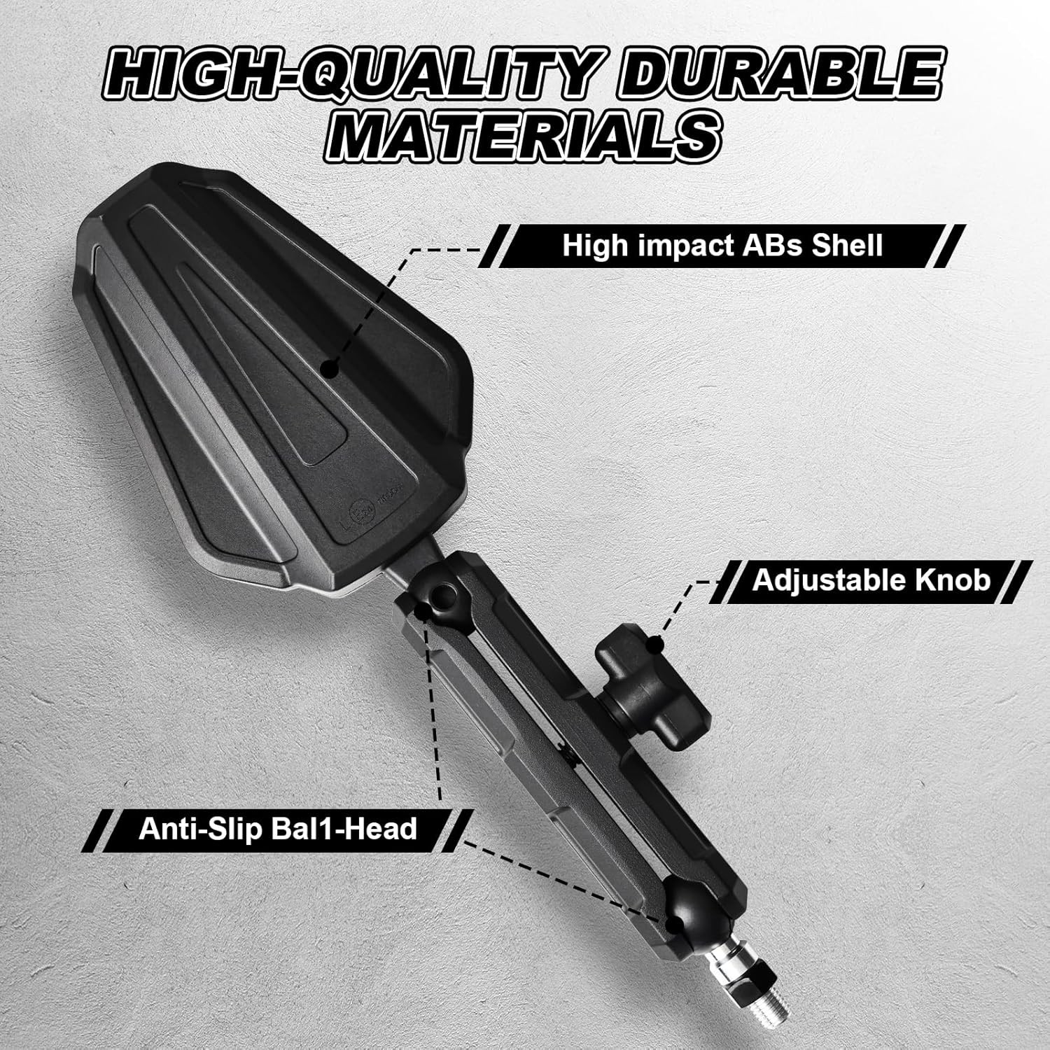 Nifeida Adventure Motorcycle Mirrors, 8/10MM Screw Easy to Install Universal Rea