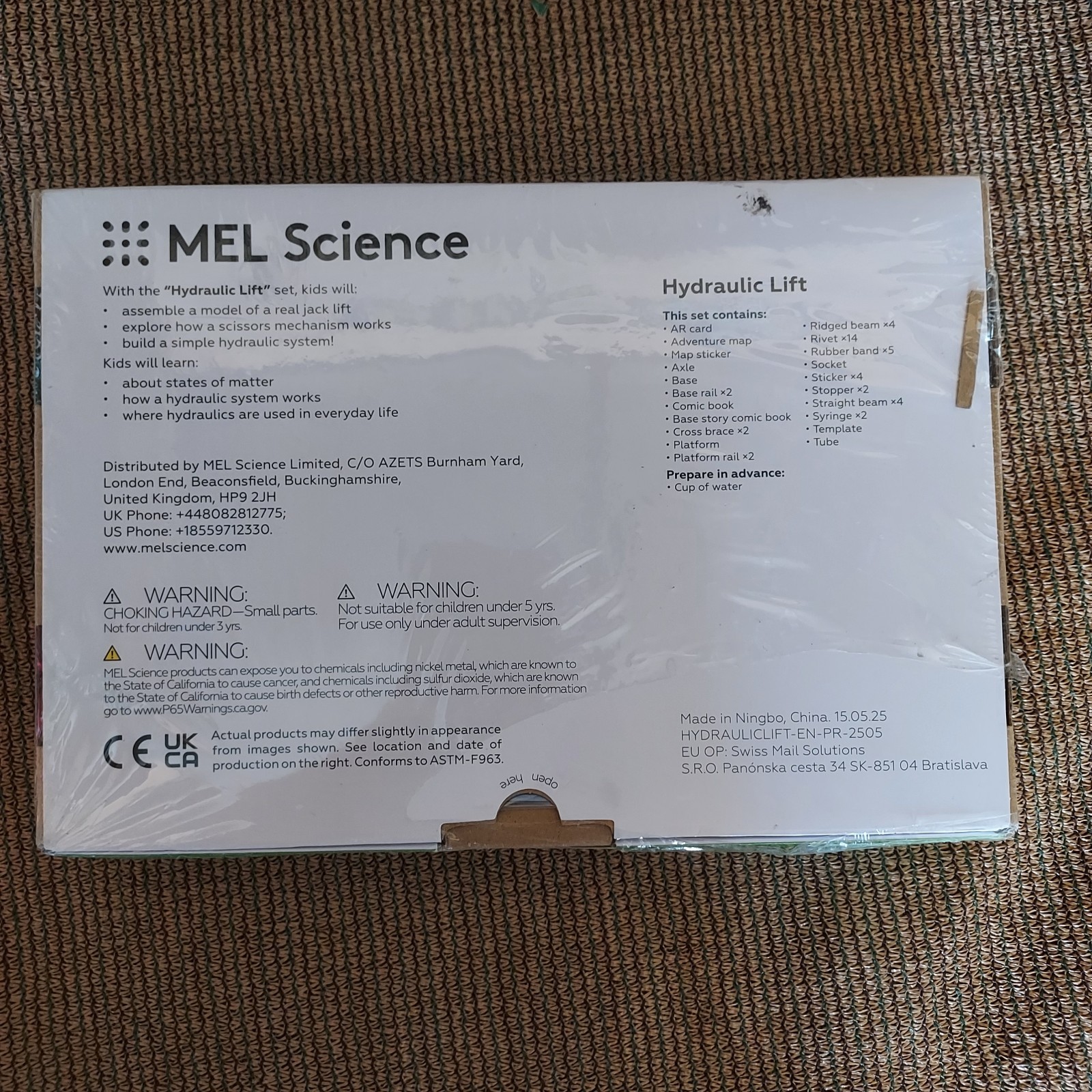 MEL STEM Science Kit – Physics – Hydraulic Lift New