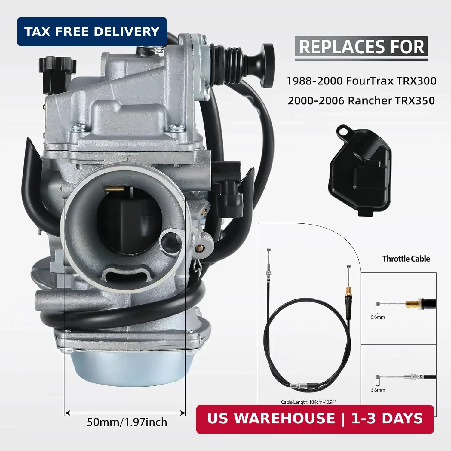 FourTrax 300 Carburetor for Honda TRX300 TRX350 Carb,Rancher 350,Foreman 400 450