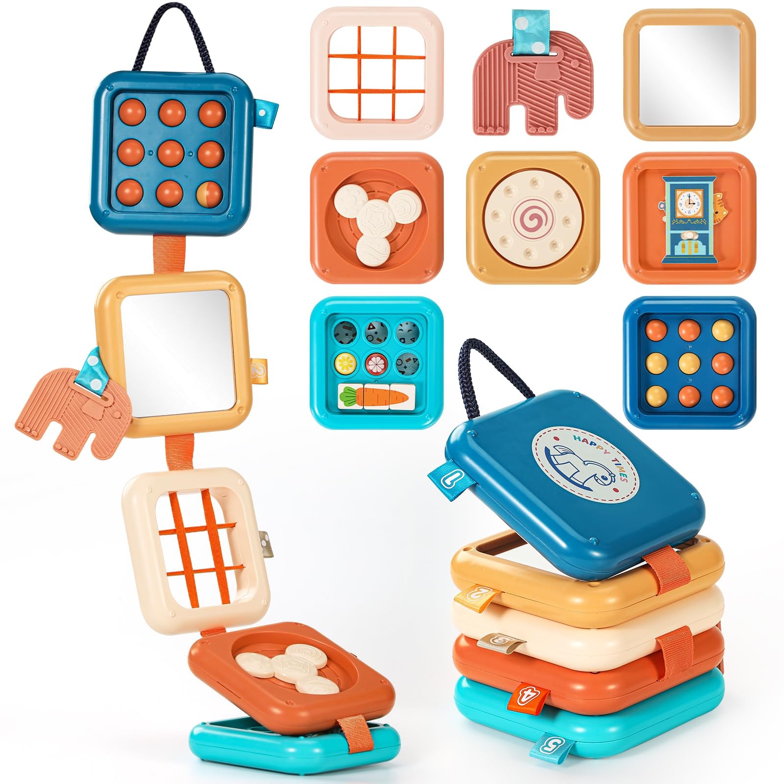 Dilovely Busy Board for 1 Year Old, Travel 3.94 x 4.09 x inches, Blue