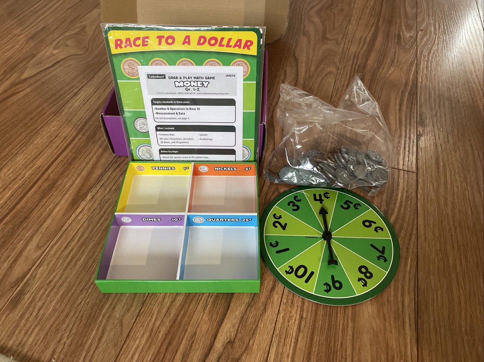 Grab & Play Math Game: Money, 2-4 Players, First And Second Grade