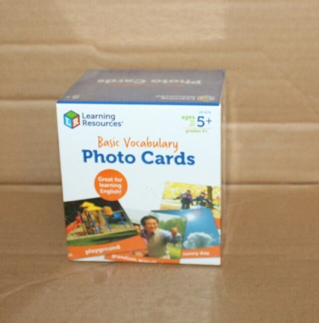 Learning Resources Basic Vocabulary Photo Cards, Set of 156