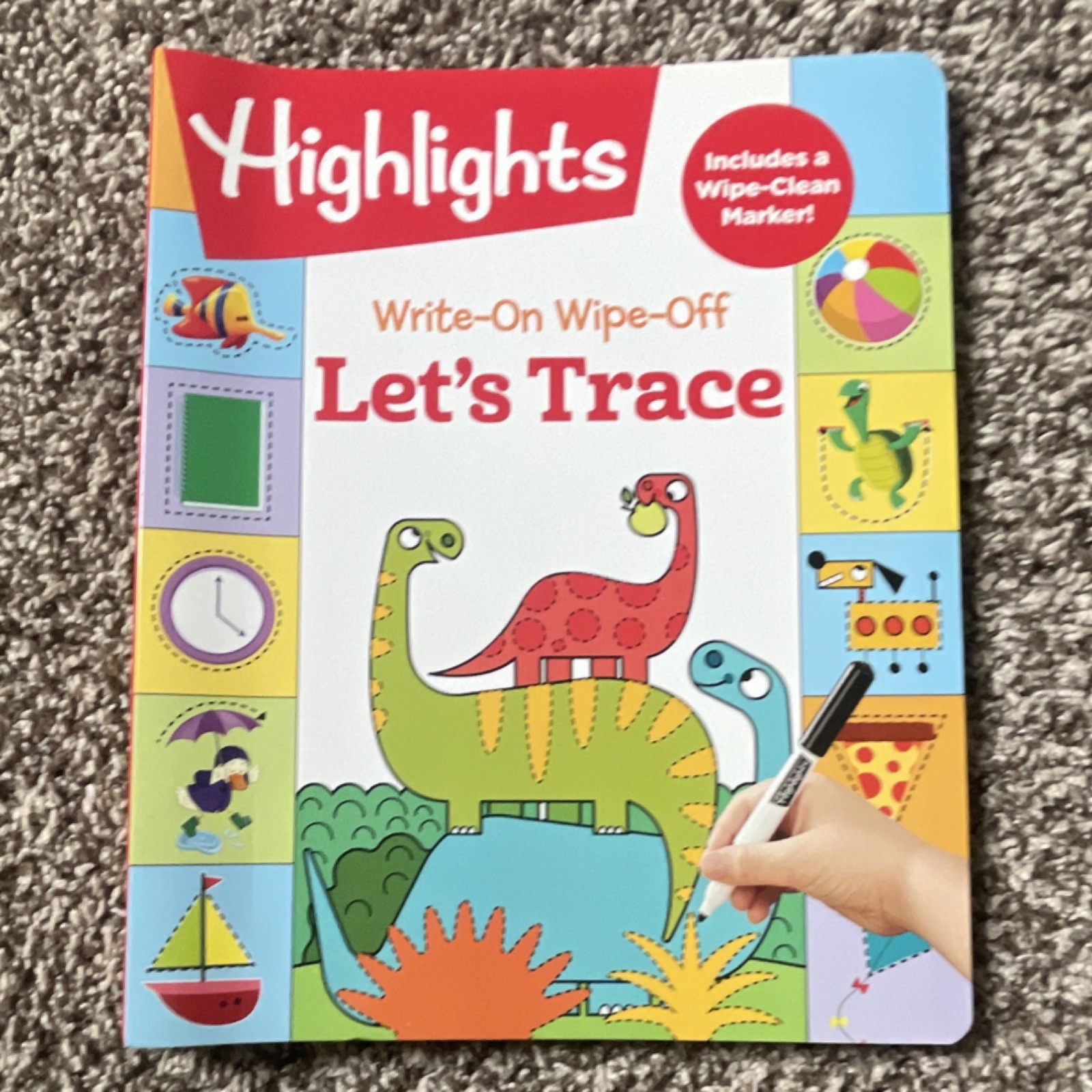 Highlights Write-On Wipe-Off Preschool Activity Books Alphabet/Letters 3-5 yrs