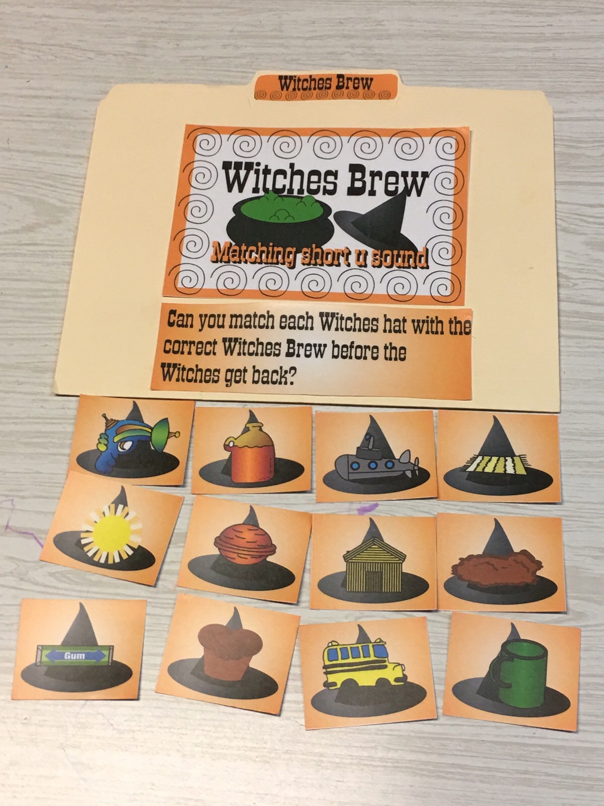 File Folder Game – Activity Set – Teaching Supplies READING