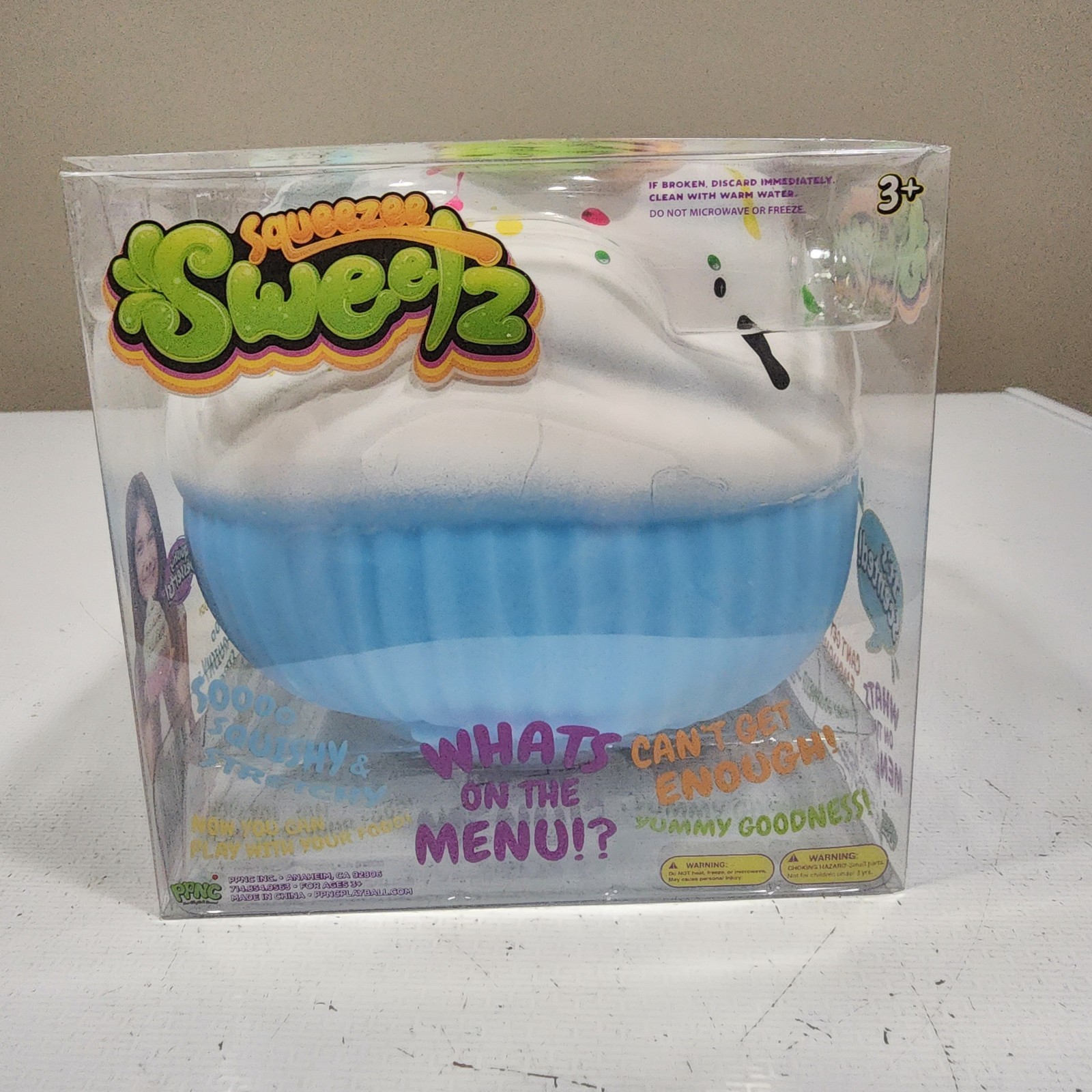 PPNC Brand Squeezi Sweetz Scented Squishy Cupcake w/Sprinkles Blue 3+