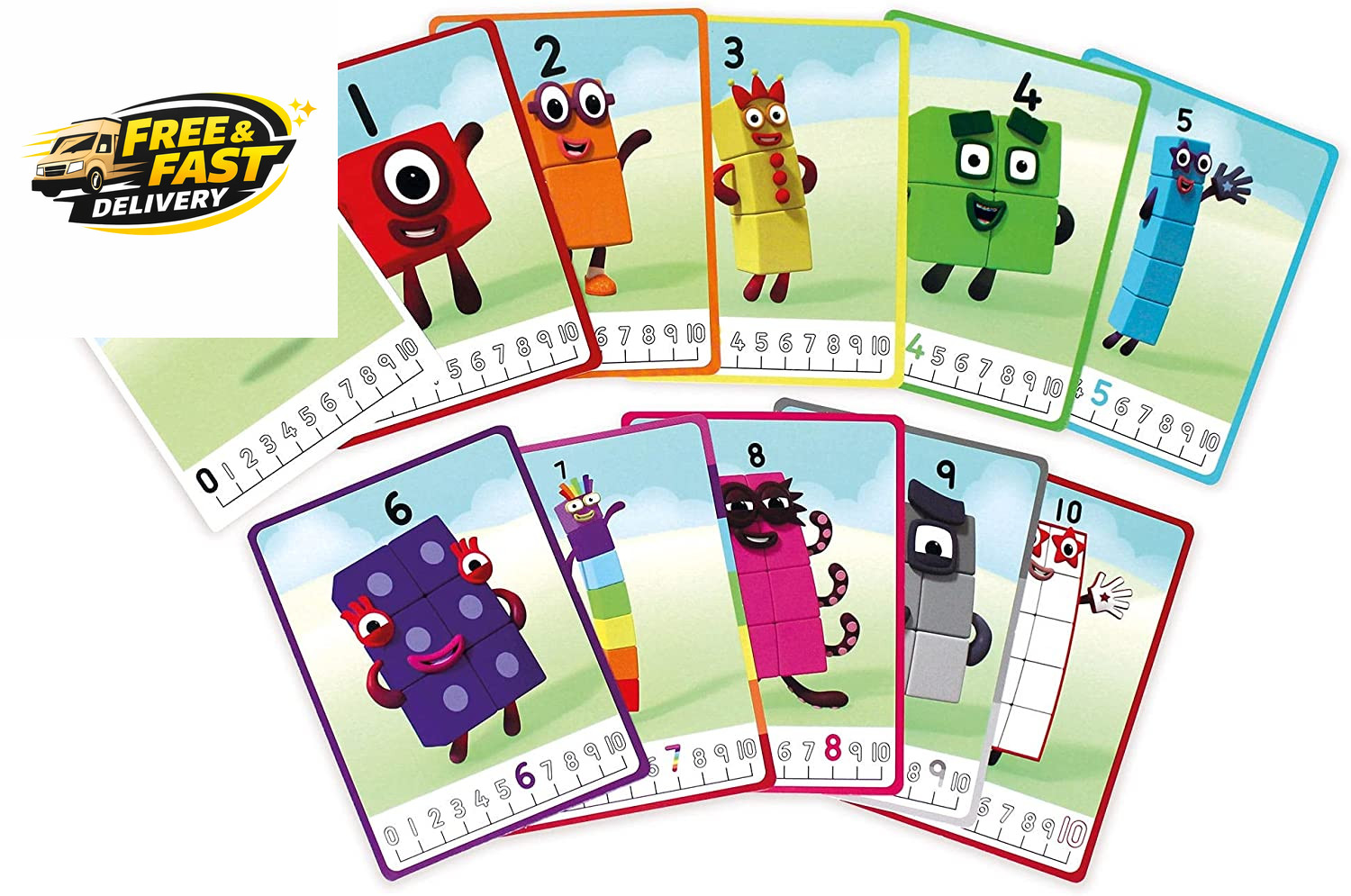Mathlink Cubes 1-10 Activity Set, 30 Preschool Learning Activities, Counting Blo