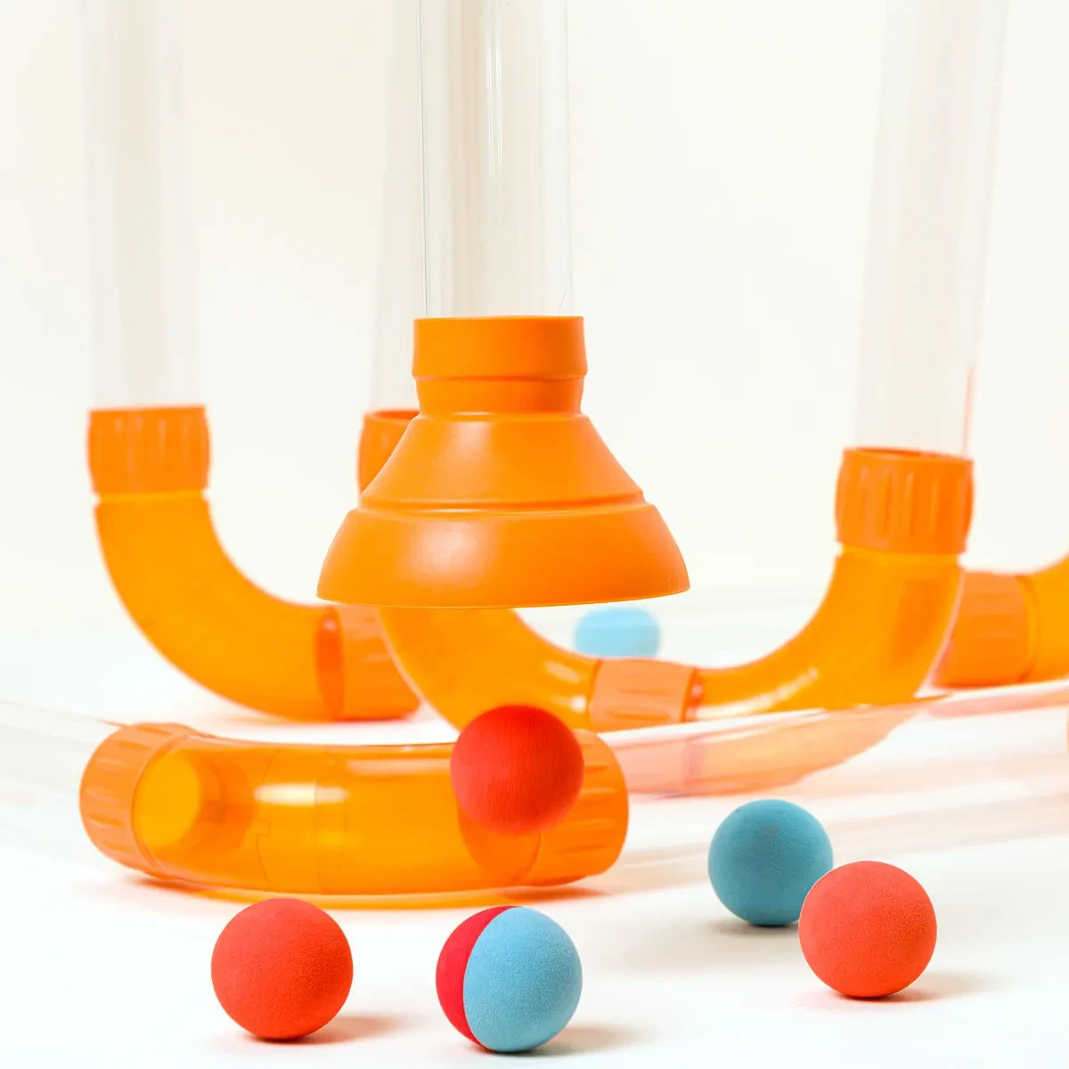 Air Toobz Air Powered Ball Run STEM Building Set for Kids