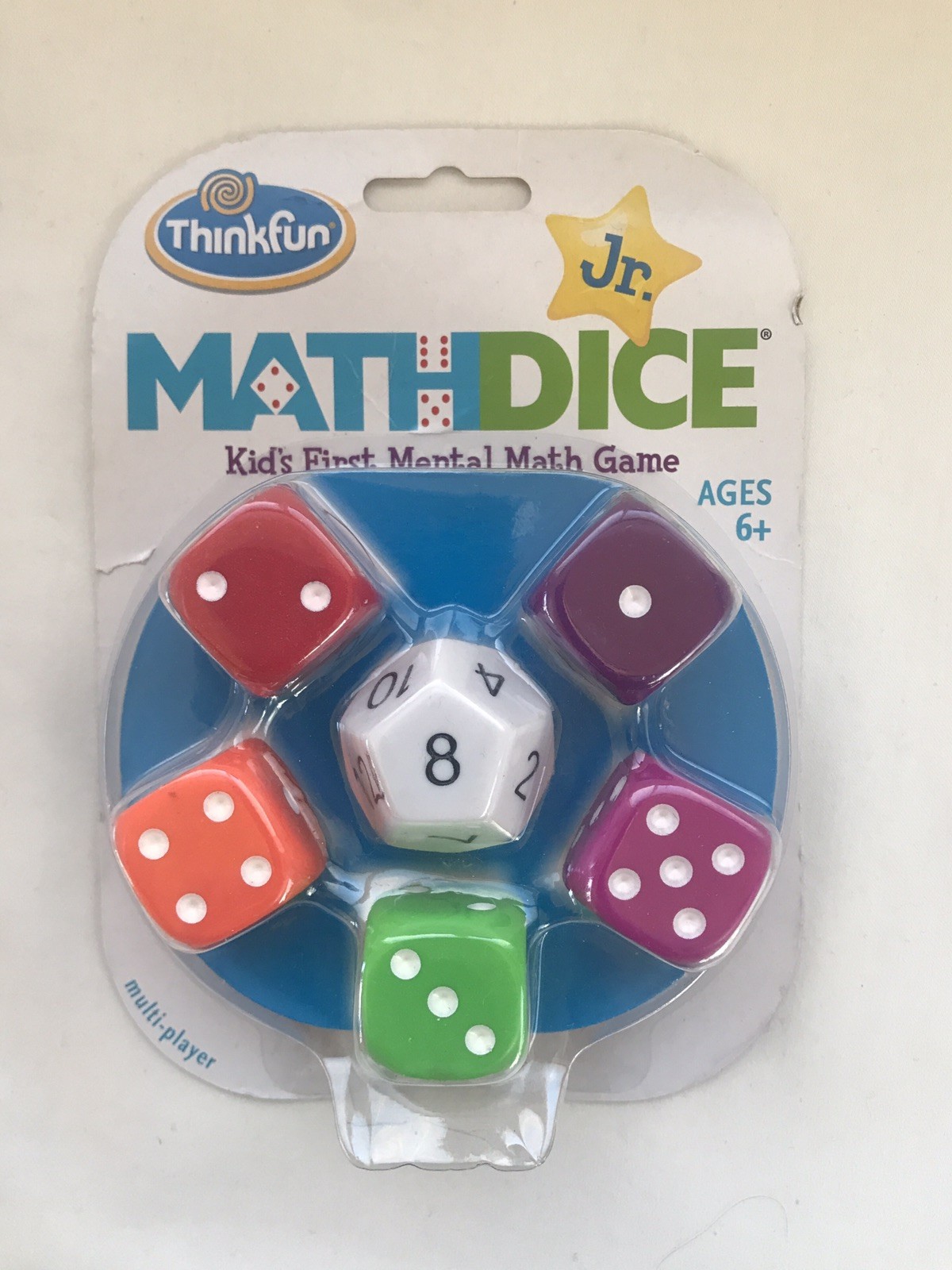 Math Dice Game Thinkfun Jr Kids Travel Mental Math Game Ages 6+