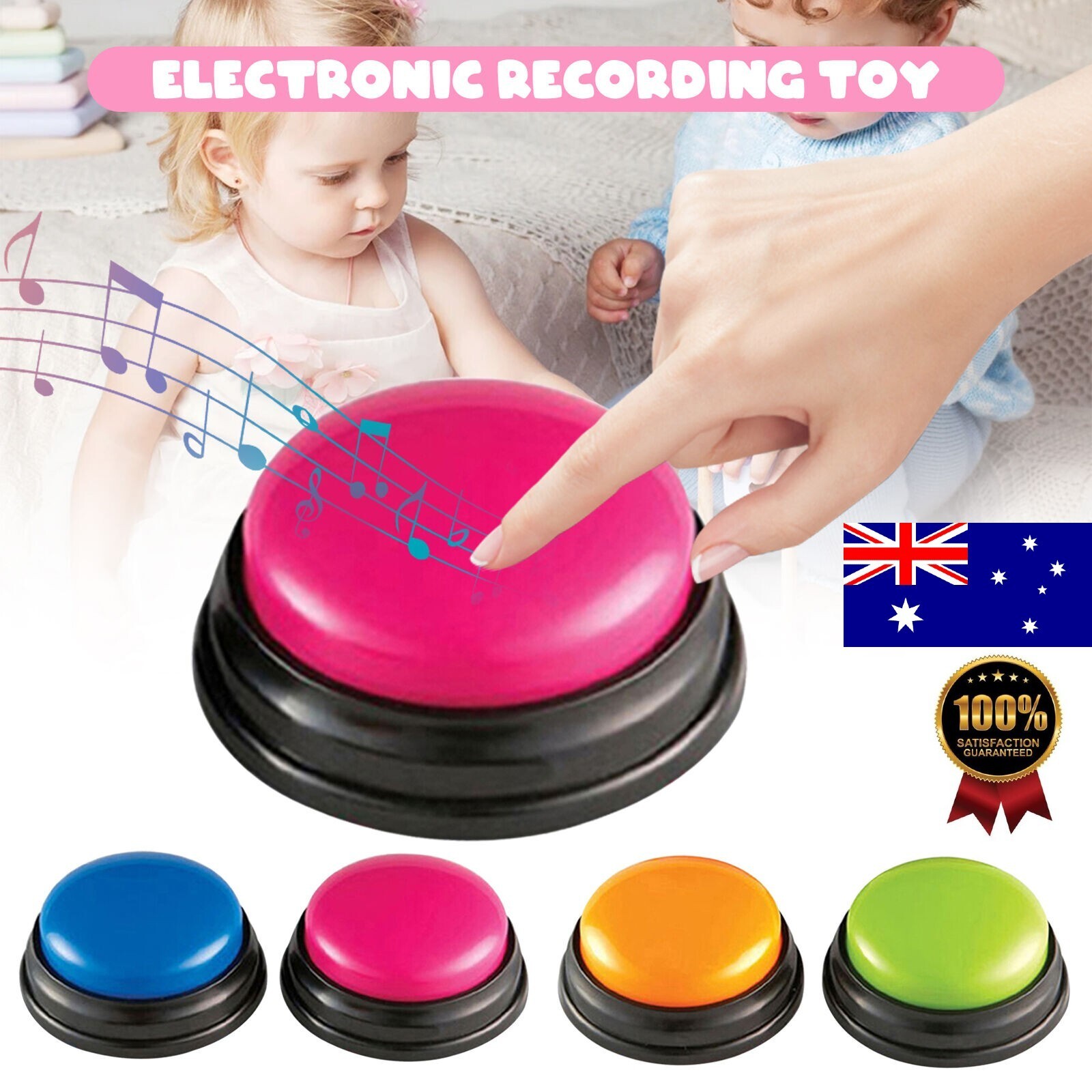 4PC Recordable Sound Button For Kids Pets And Dog