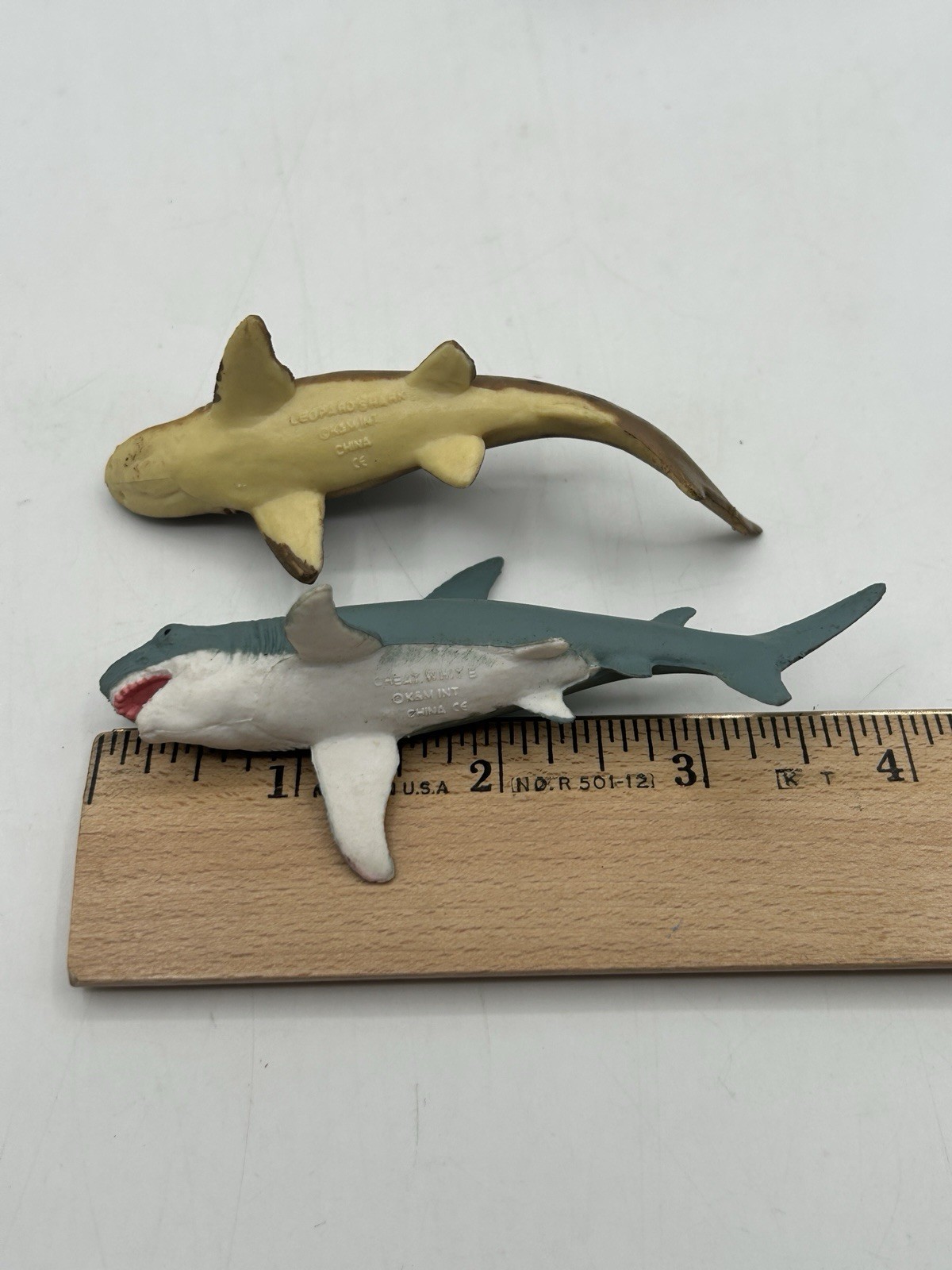 K&M International Shark Toy Lot of 18 PVC Figurines ~3” Marine w/ Carrying Case