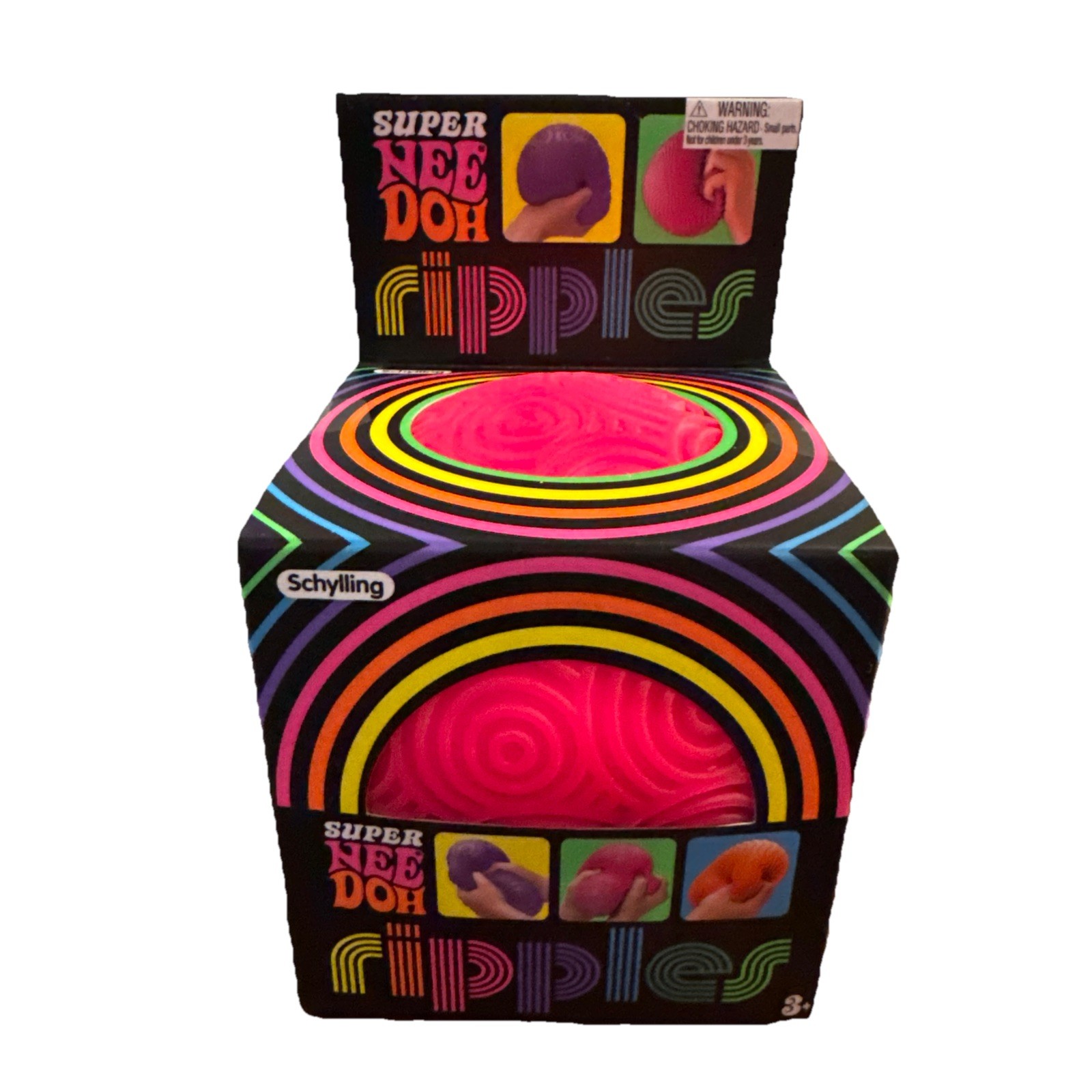 Schylling Super NeeDoh Ripples XL Hot Pink Stress Relief Sensory Toy