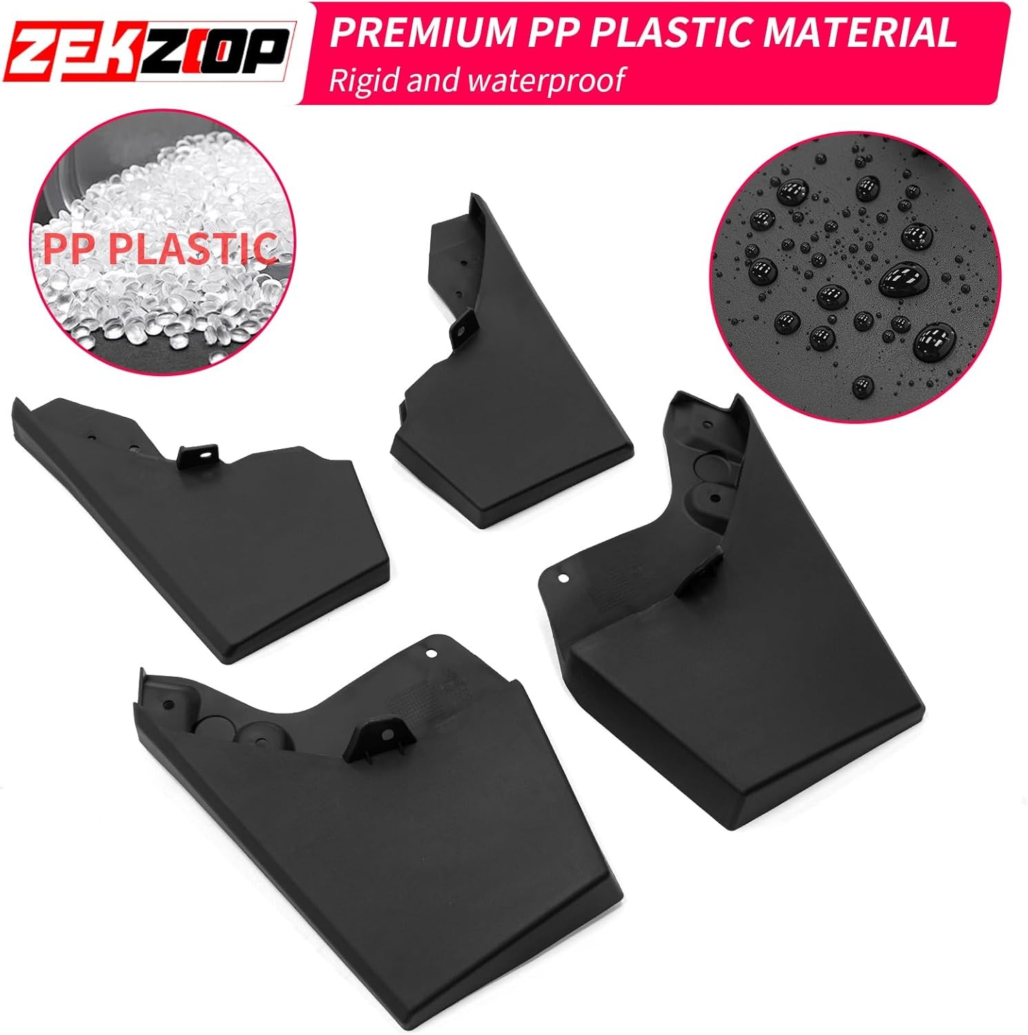 Mud Flaps Compatible with 2024 2025 2026 Toyota Tacoma Without Fender Flare Mud