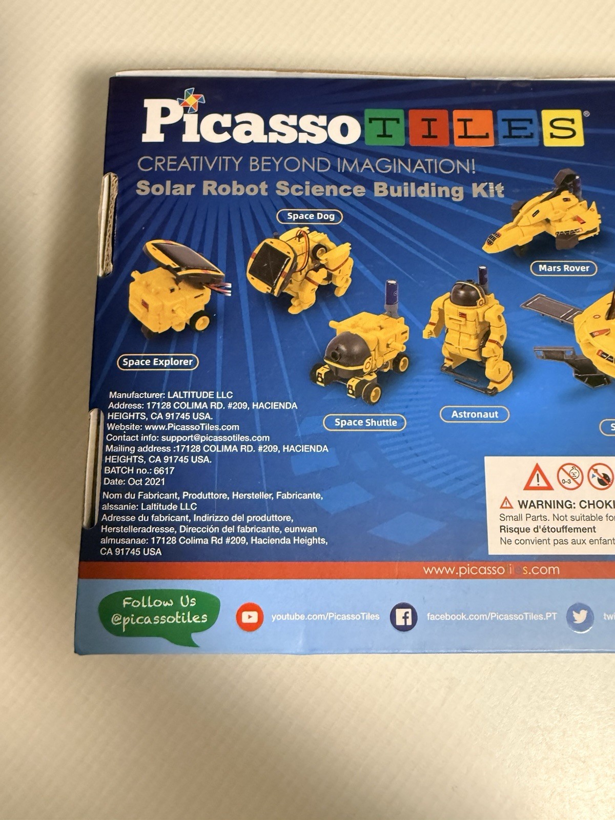 Picasso Tiles 6 in-1 Solar Robot Science Building Kit Imagination Creativity New