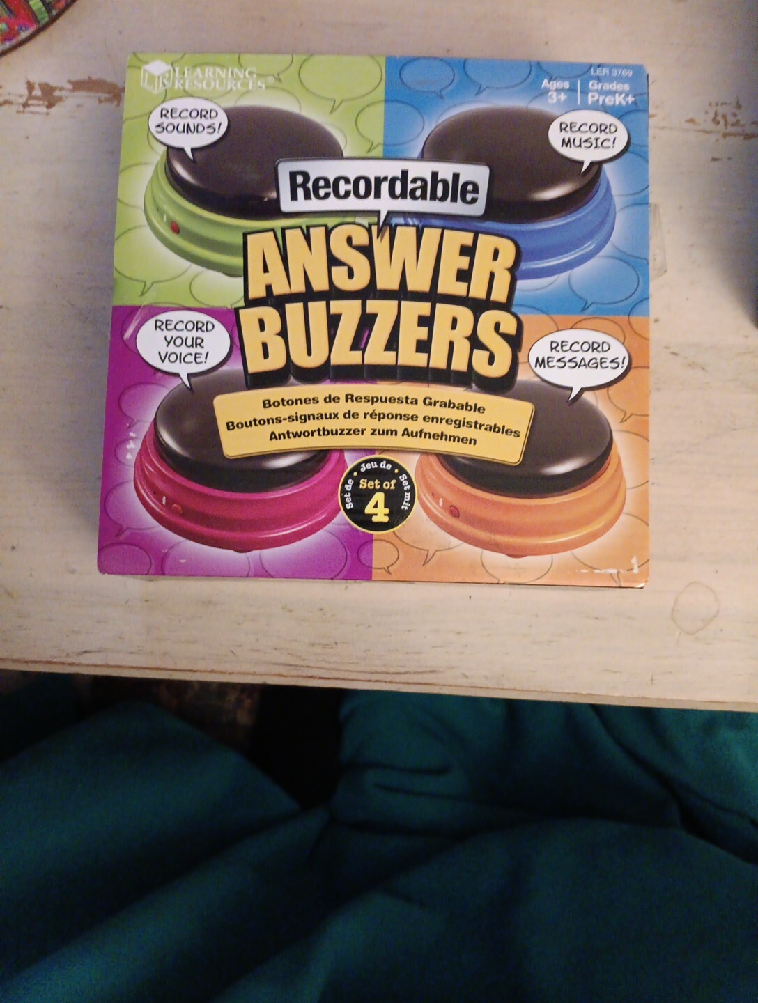 Learning Resources Recordable Answer Buzzers – Set of 4, Ages 3+ Sound Buzzers