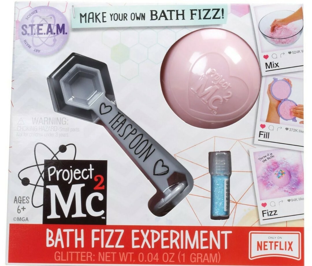 ⚡Project Mc2 S.T.E.A.M. Bath Fizz Experiment Pink Netflix MGA New
