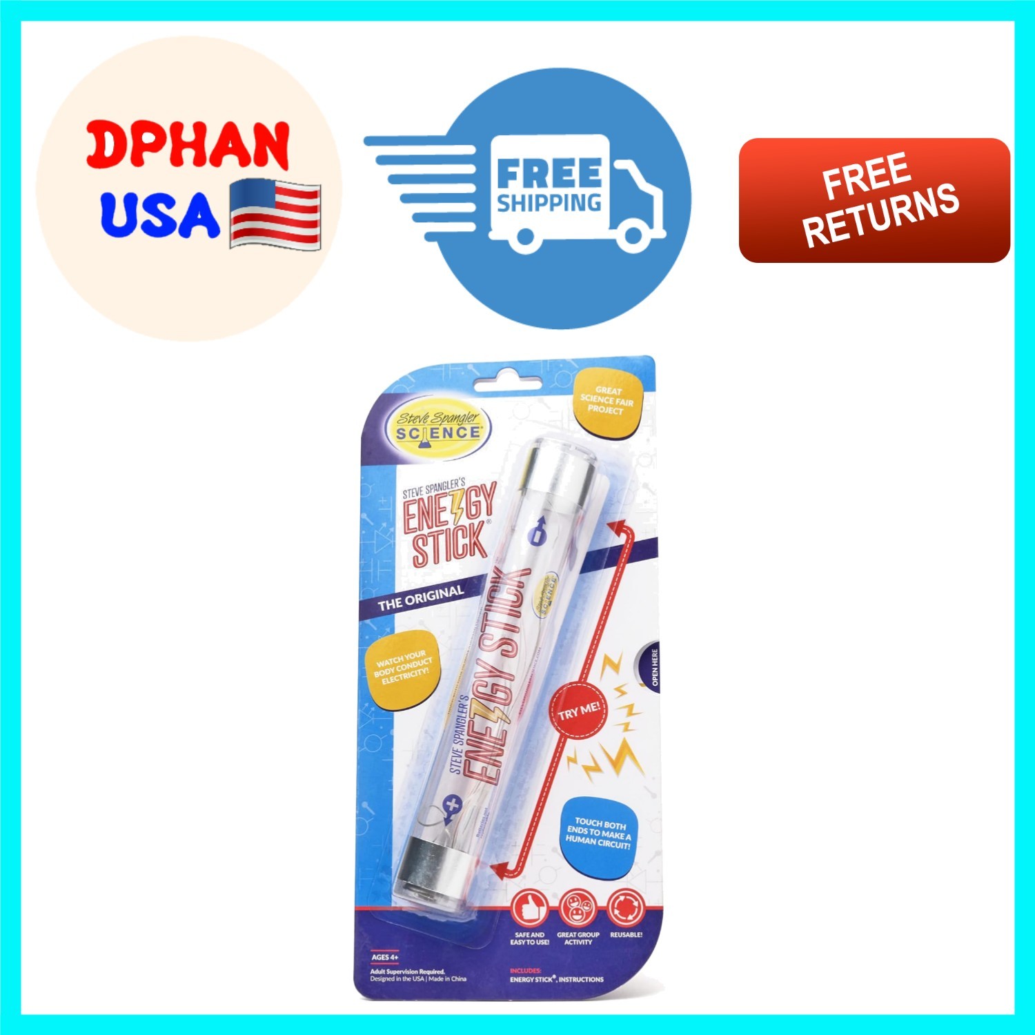 Energy Stick Science Kit – Fun STEM Toy for Kids to Explore Electricity Concepts