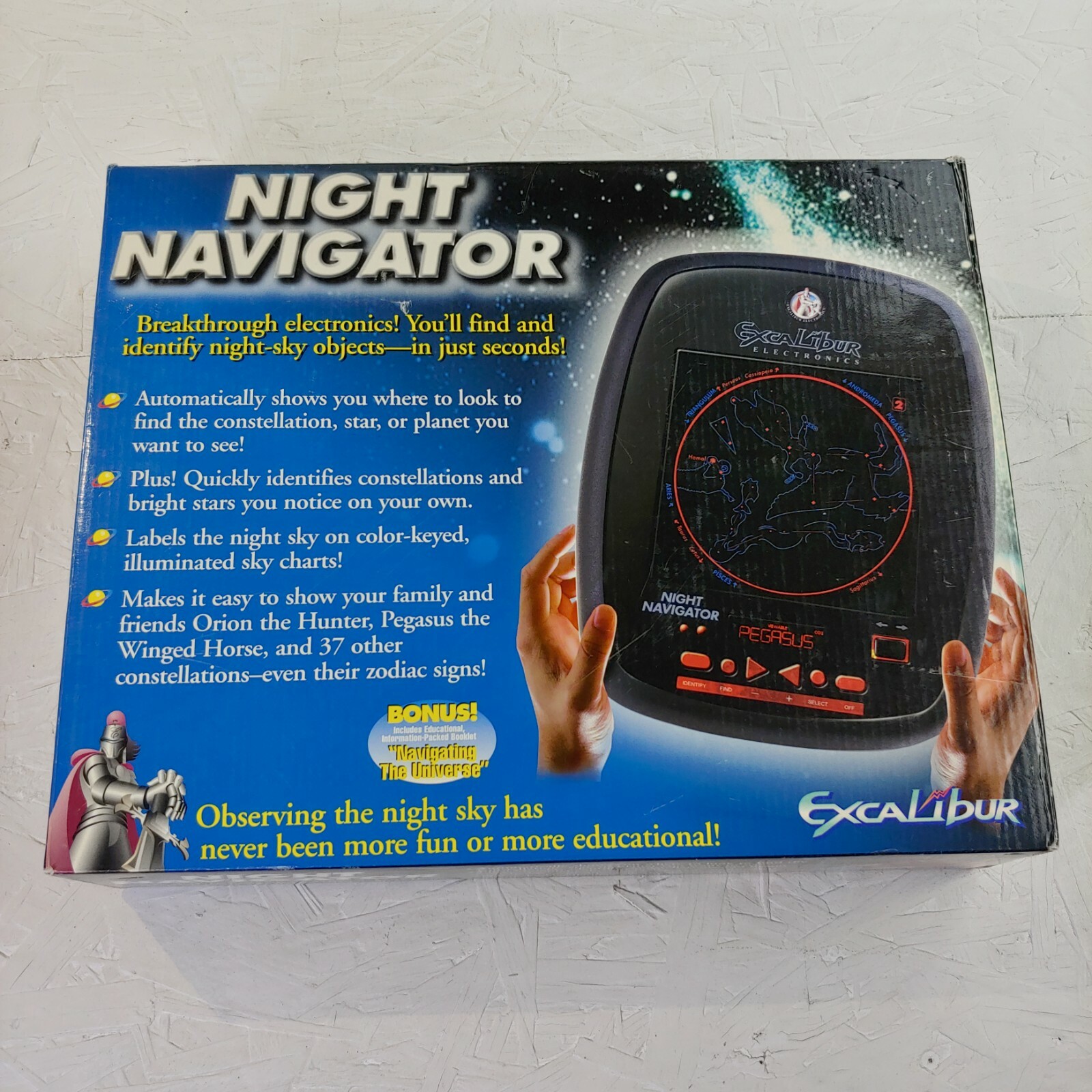 Excalibur night navigator electronic identifier night sky objects Stars seeing