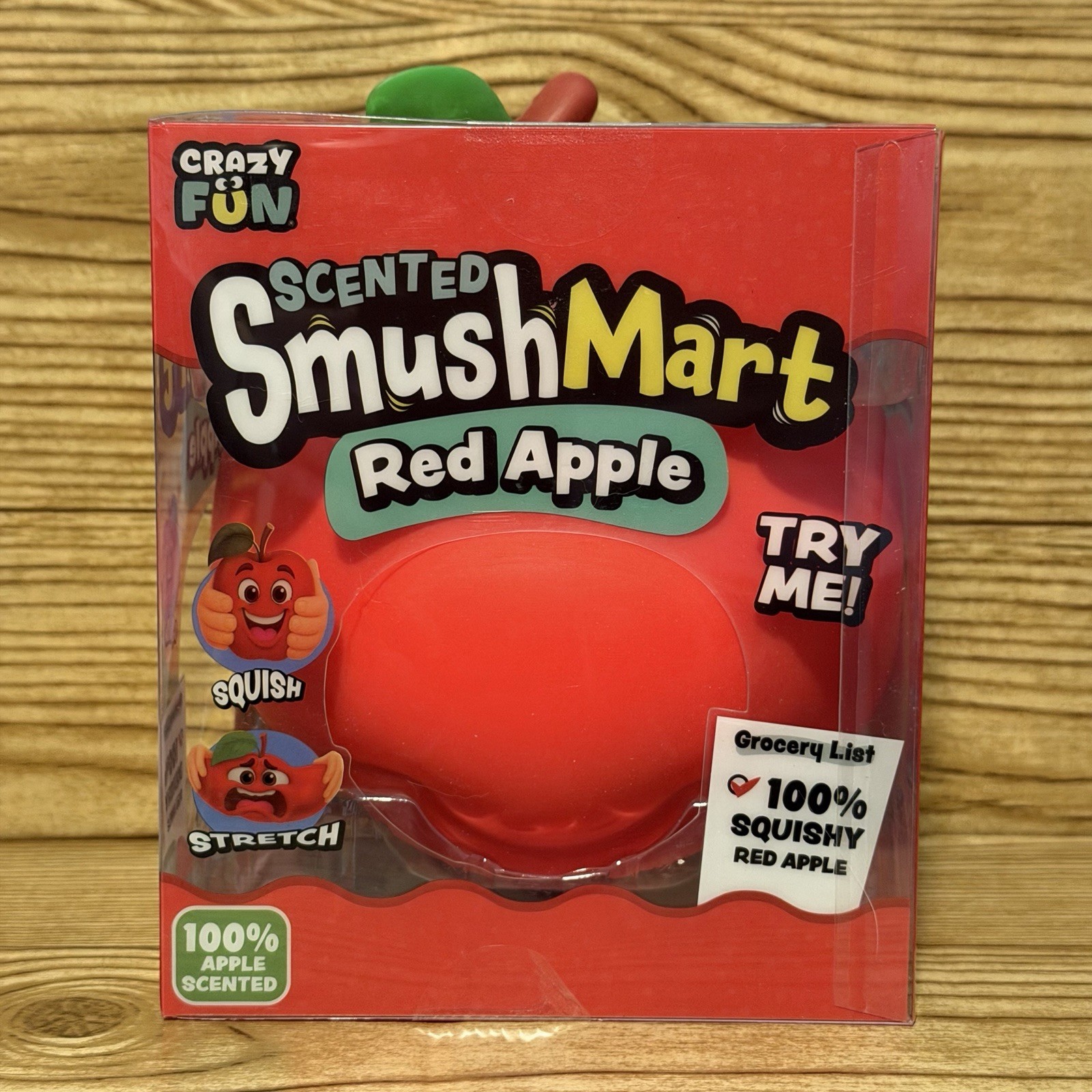 Crazy Fun SmushMart Scented Red Apple Squishy Squeeze Toy Ages 6+