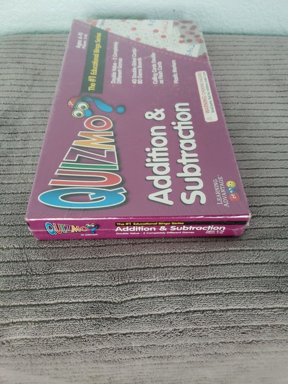 QUIZMO Addition & Subtraction Educational Bingo Game Flash Cards Learning NEW
