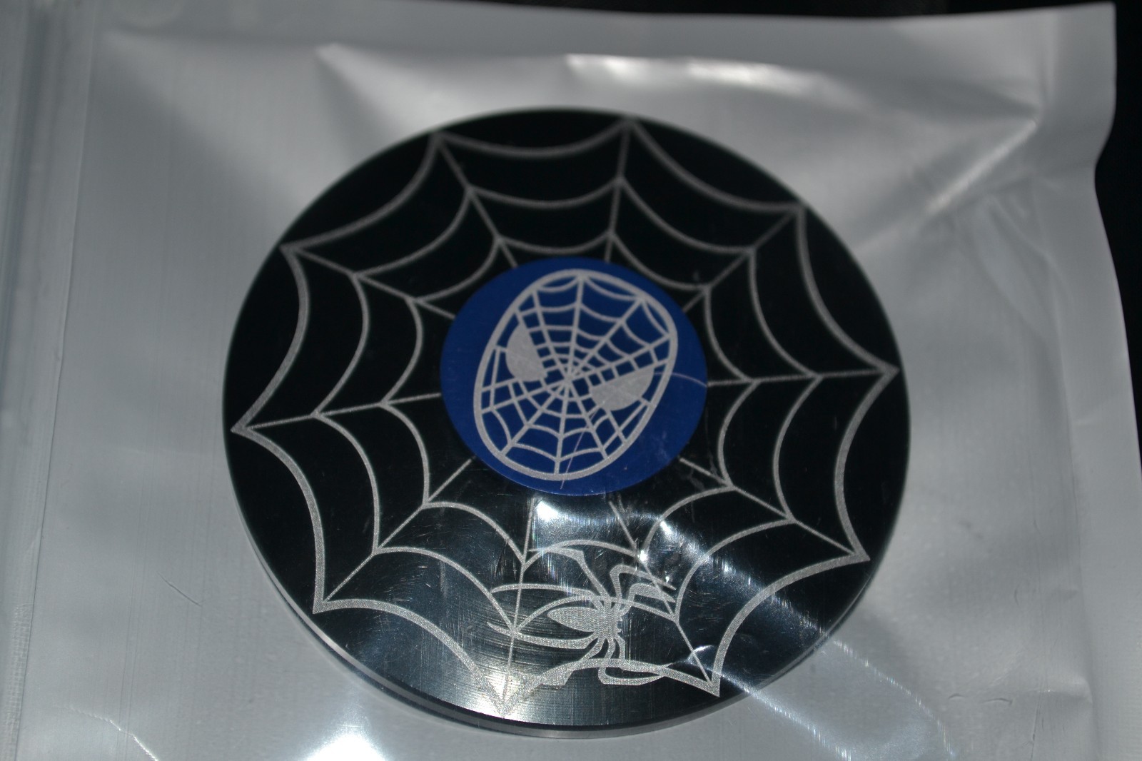 Spider Man Black & Blue Spiderman Fidget Spinner Kids To Adult Toys Figet Spiner