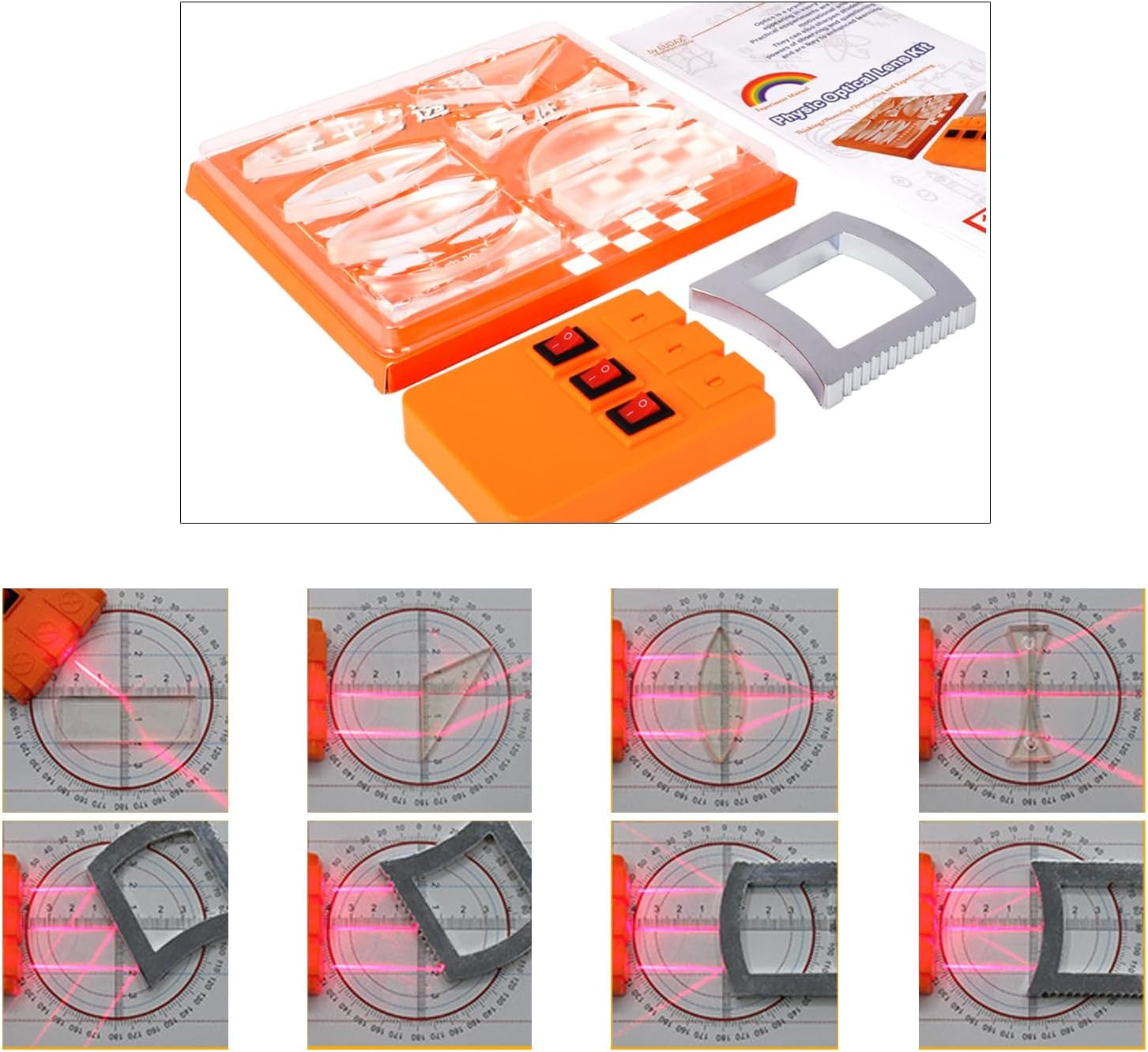 Physics Optical Experiment Set Multifunction Reflector Refraction Triangular …