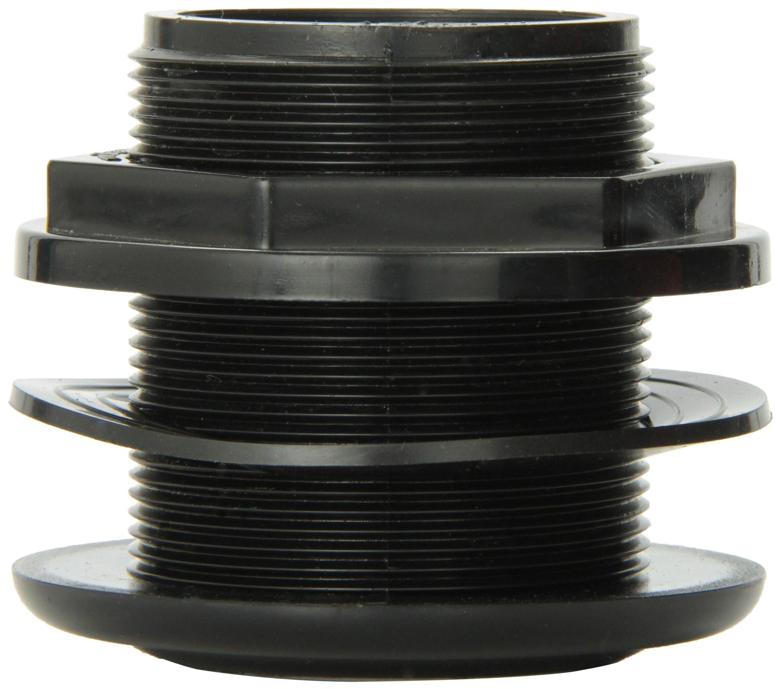 1-1/2-Inch FPT x Slip Standard Threaded Bulkhead, Black
