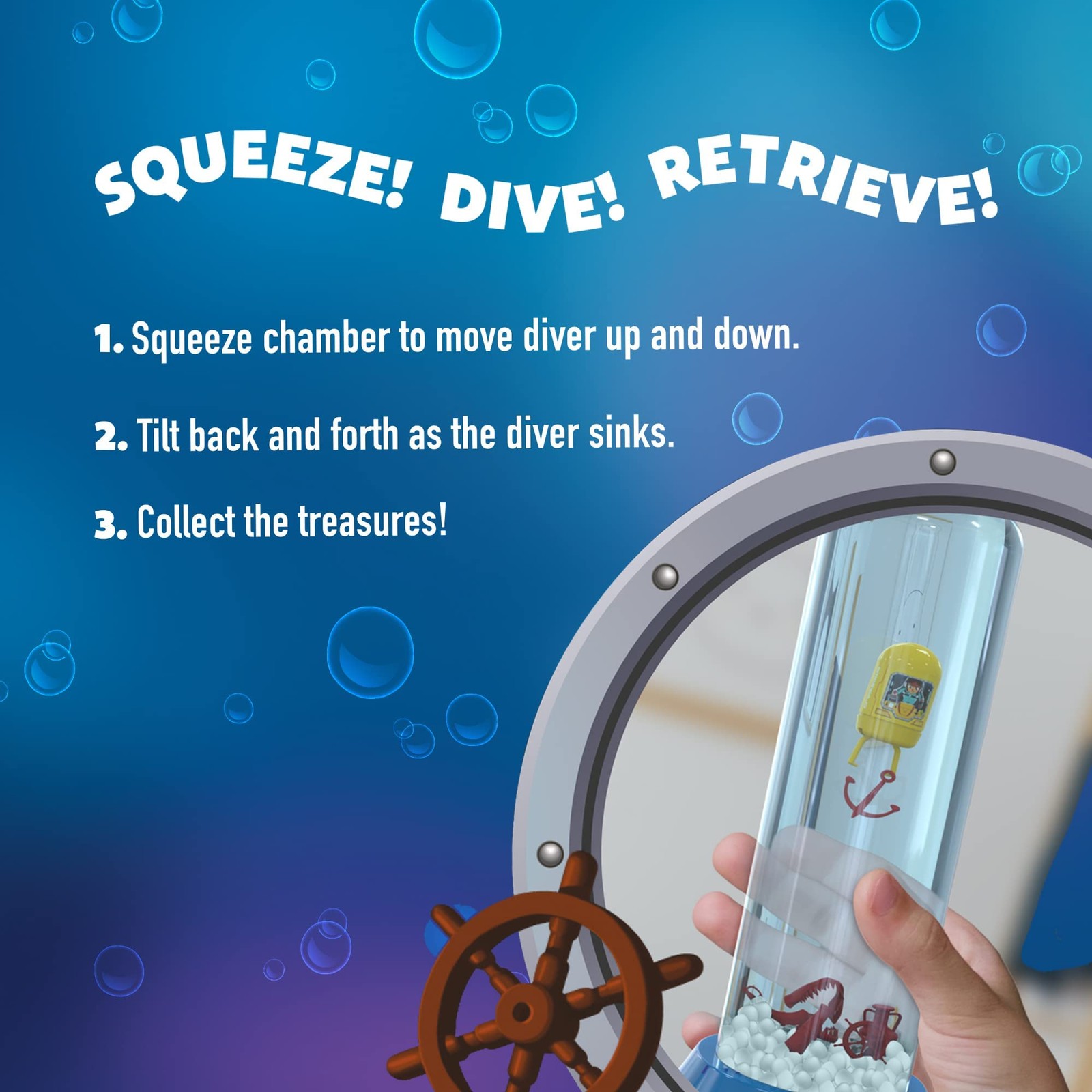 CLAWSOME Treasure Diver RetroCool Sea Diver Kids Game STEM Game for Boys and Gi