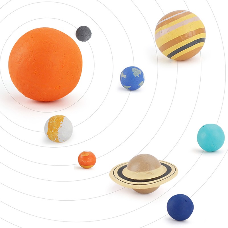 9 Pcs Solar System Plastic Cosmic Planet System Universe Model Educational T’Q6