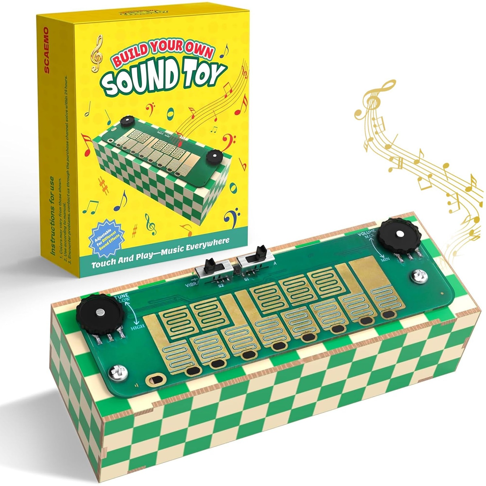 Build Your Own Musical Instrument Portable 4.72 x 5.91 x 1.18 inches, Green